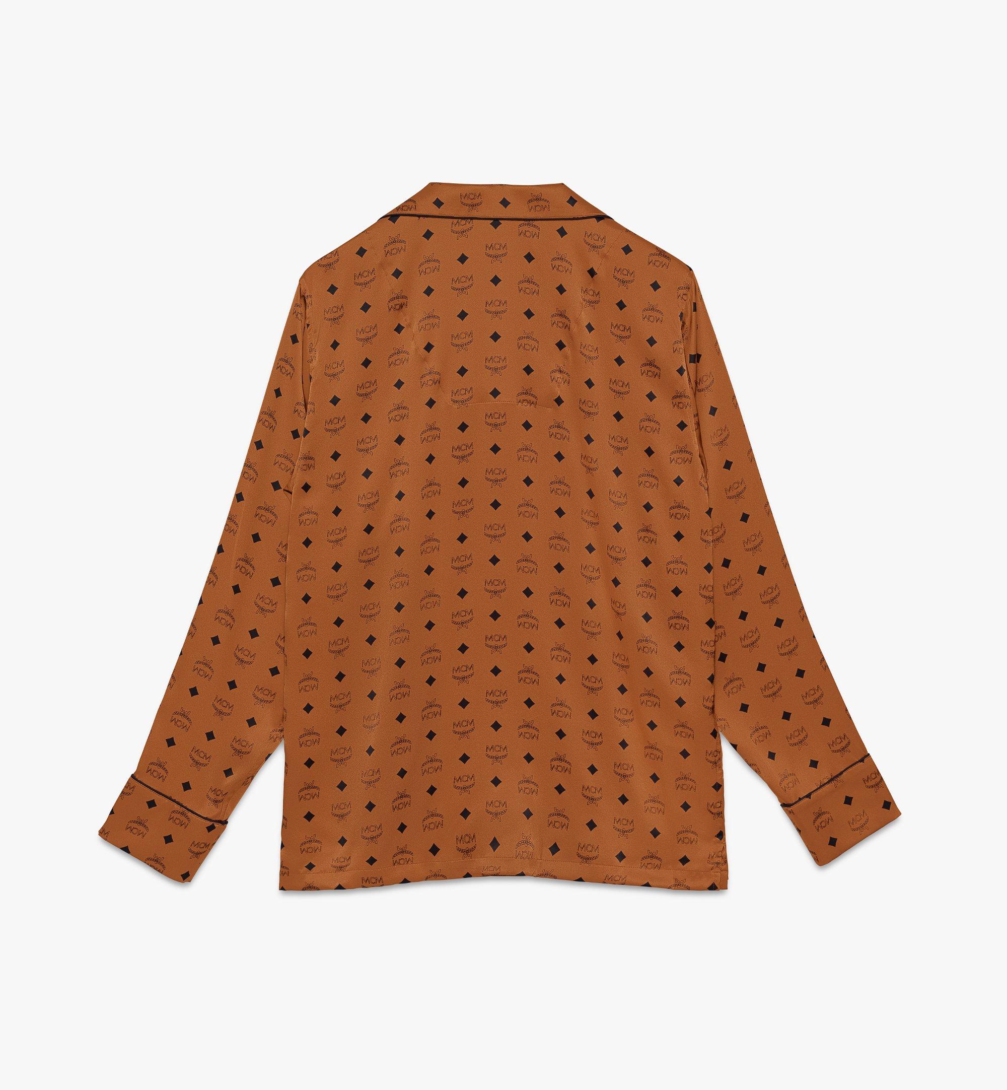 MCM クラシック ロゴ シルク パジャマシャツ Cognac MHHASBM01CO0XL ほかの角度から見る 1