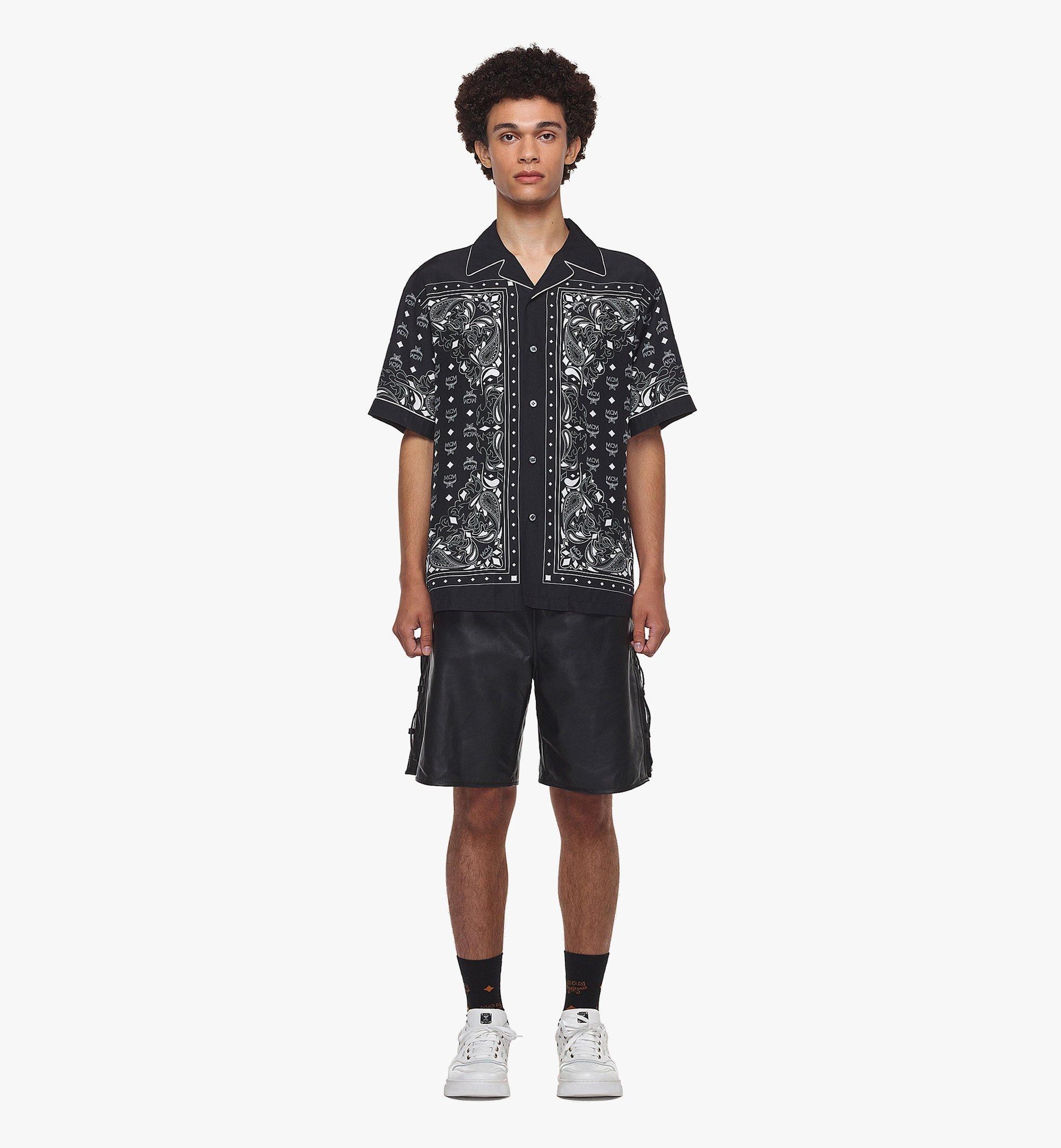 Large Bandana Monogram Print Shirt in ECOVERO™ Black