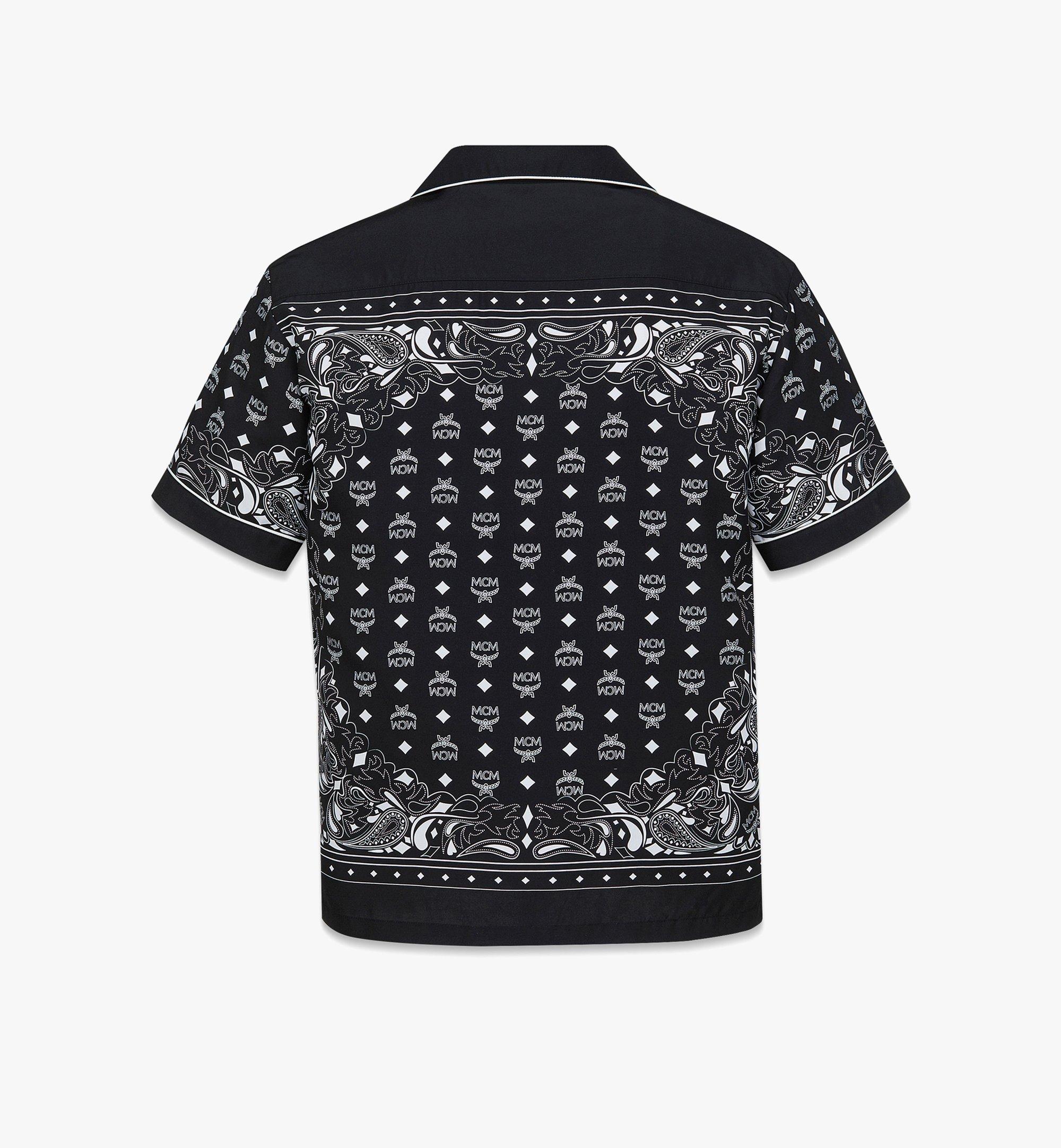 Medium Bandana Monogram Print Shirt In Ecovero Black Mcm My