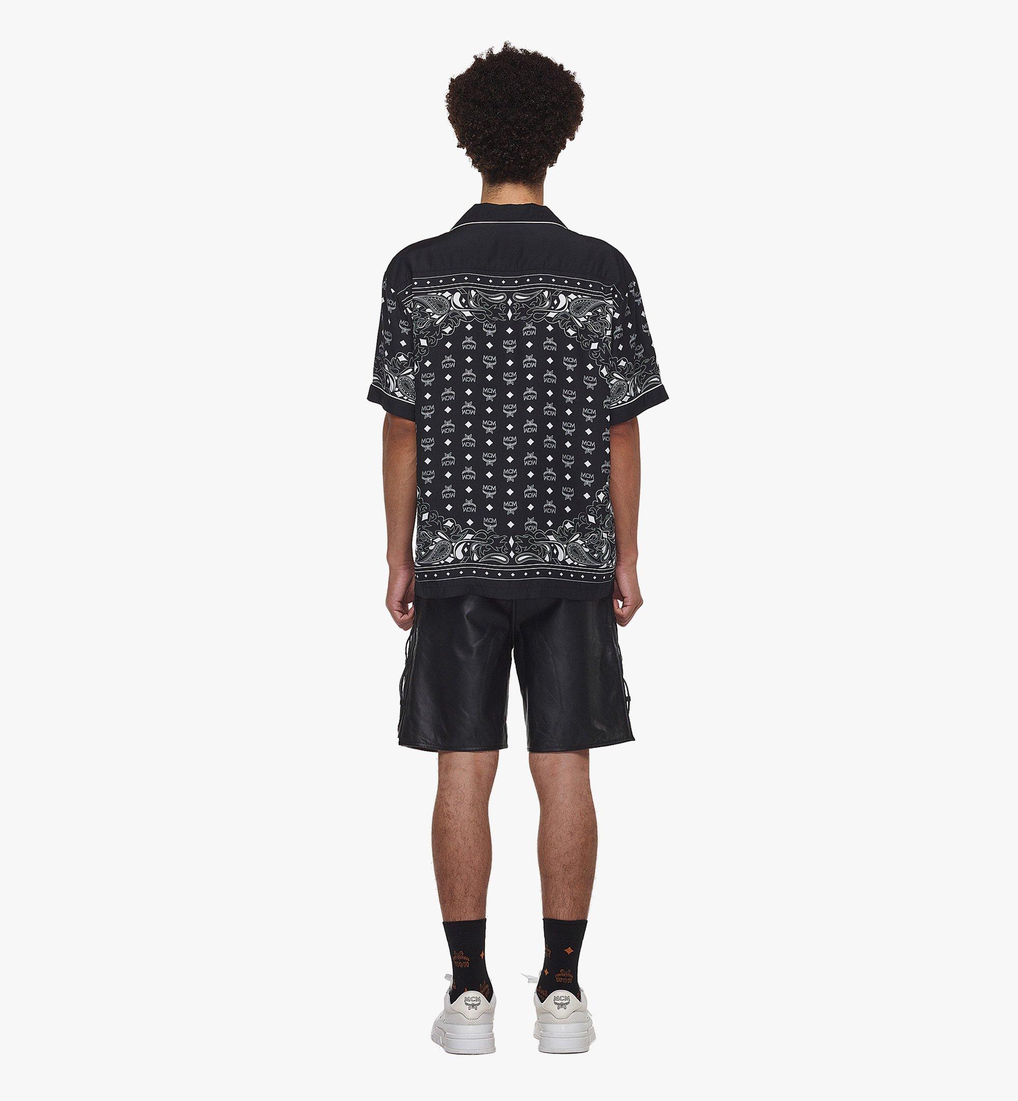 black bandana print shirt