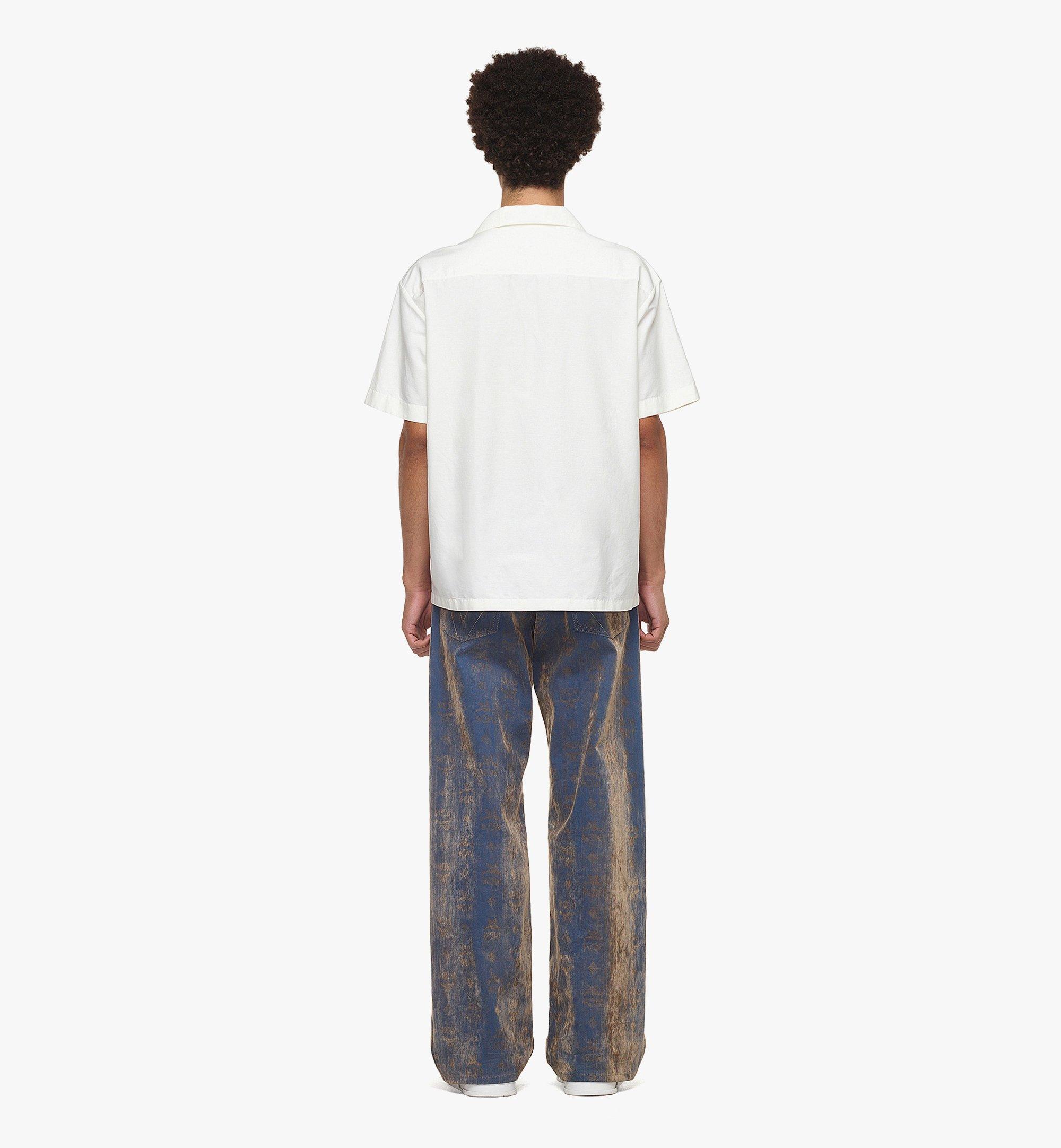 MCM Retro Futurism Print Bowling Shirt White MHHDAMM02WG00S ほかの角度から見る 3