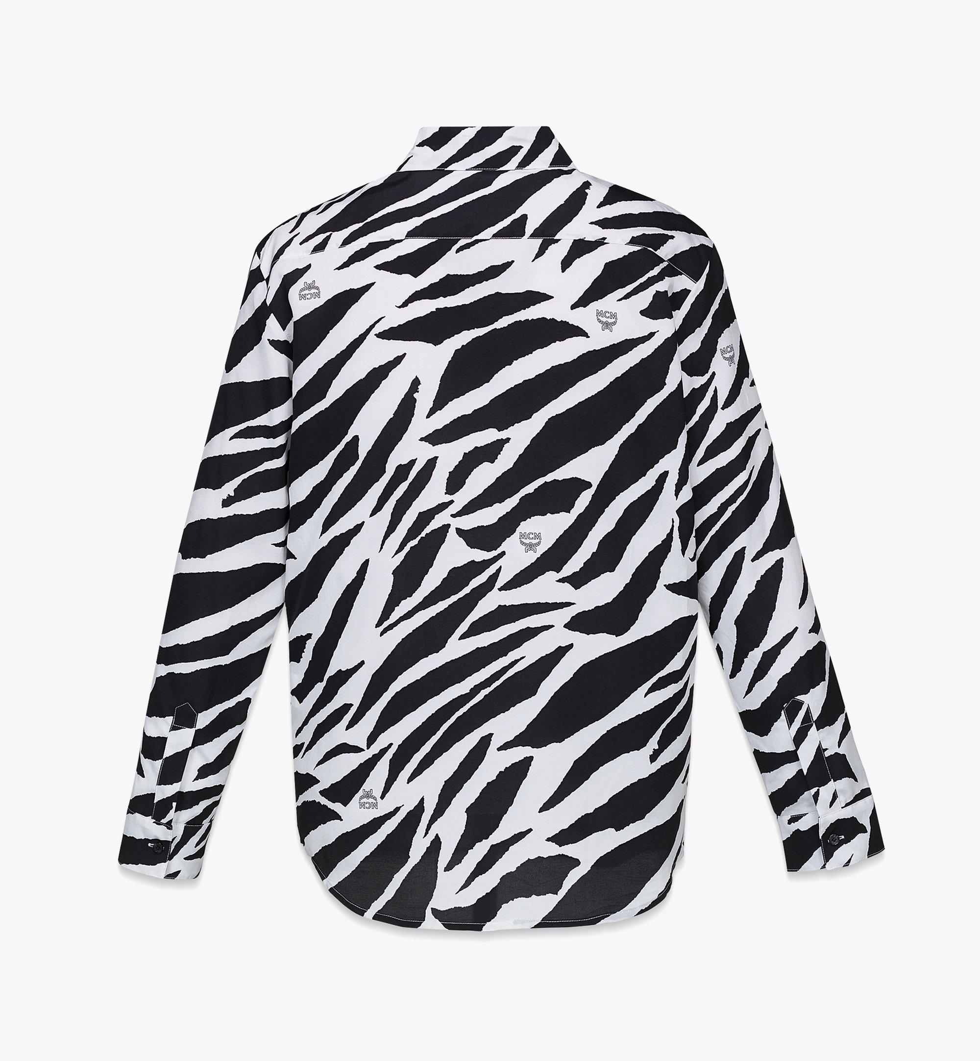 Small Men’s Meta Safari Zebra Print Shirt Black MCM ®US