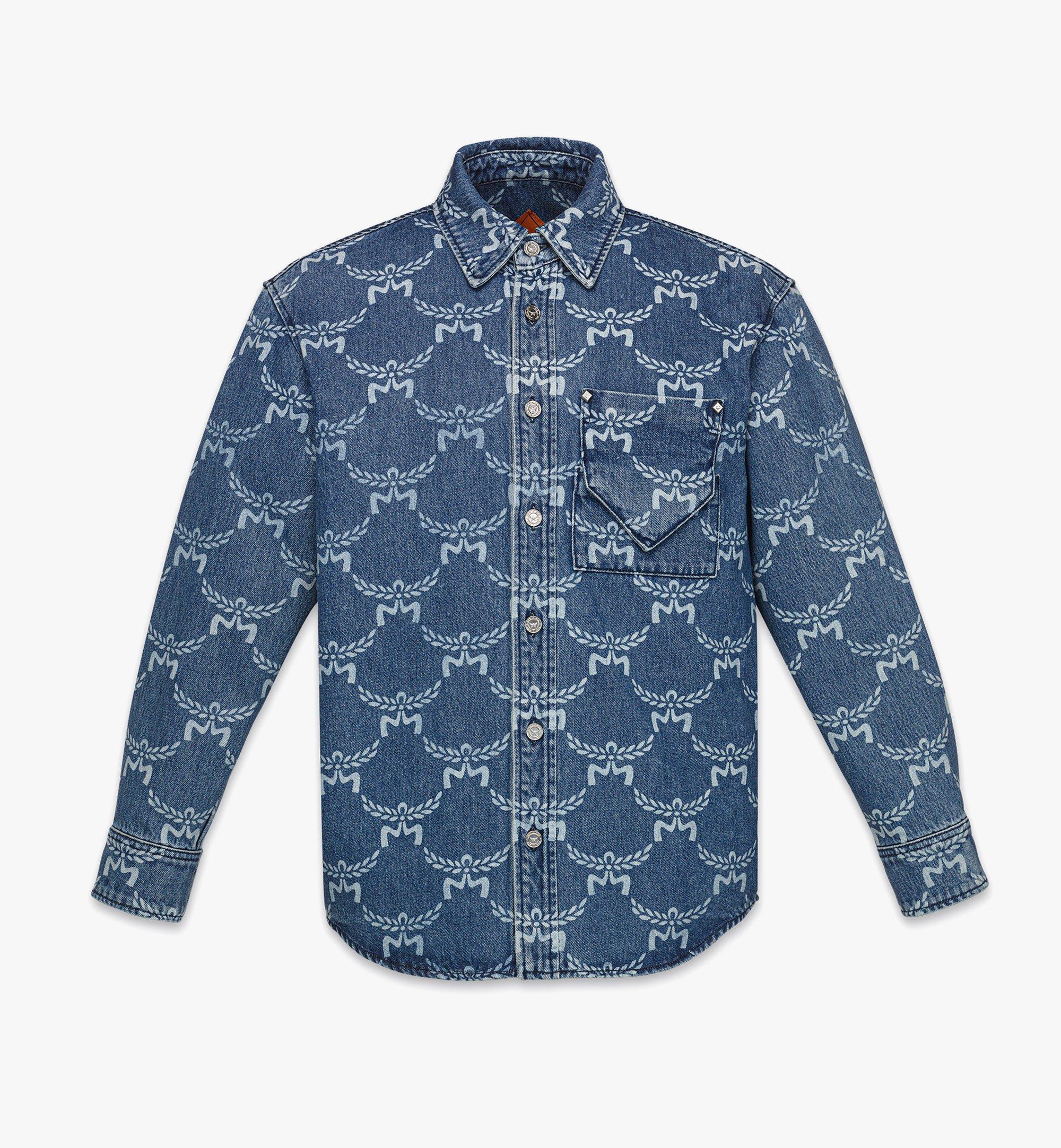 MCM Chemise en denim à monogramme Lauretos Purple MHHEAMM01LI052 Plus de photos 1