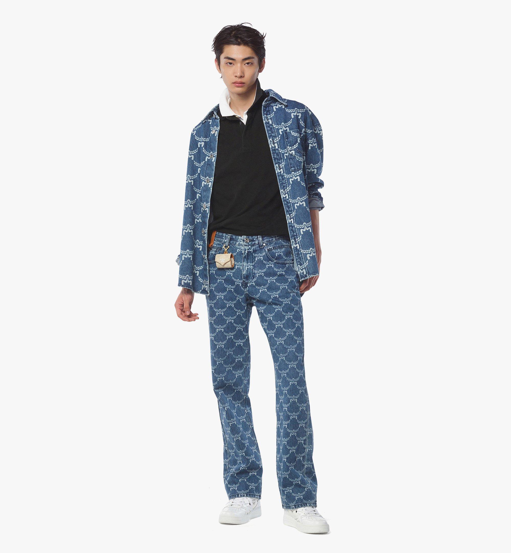 MCM Chemise en denim à monogramme Lauretos Purple MHHEAMM01LI052 Plus de photos 2