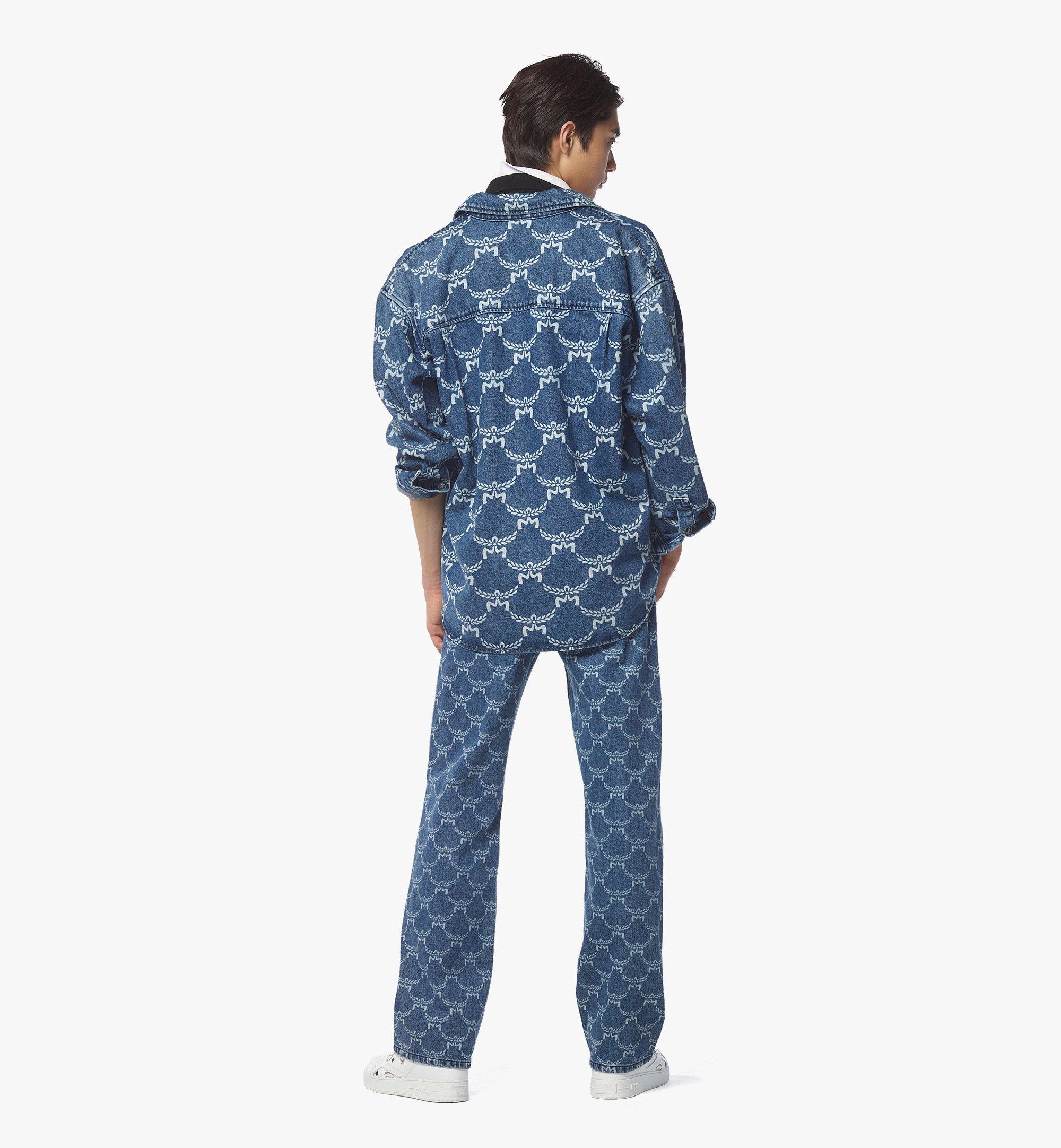 MCM Chemise en denim à monogramme Lauretos Purple MHHEAMM01LI052 Plus de photos 2