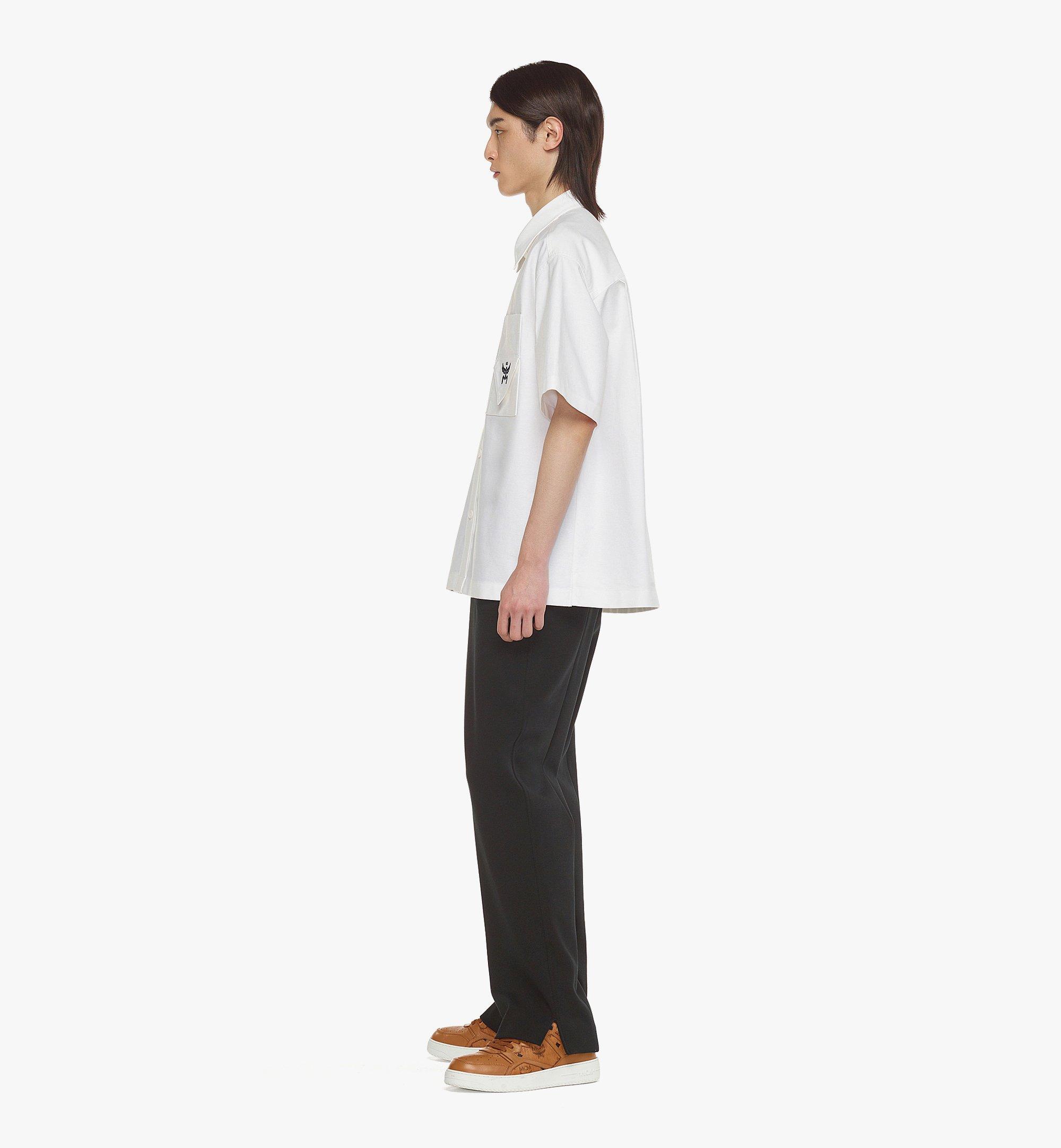 MCM ロゴ ショートスリーブ オックスフォード シャツ White MHHESMM01WT046 ほかの角度から見る 2
