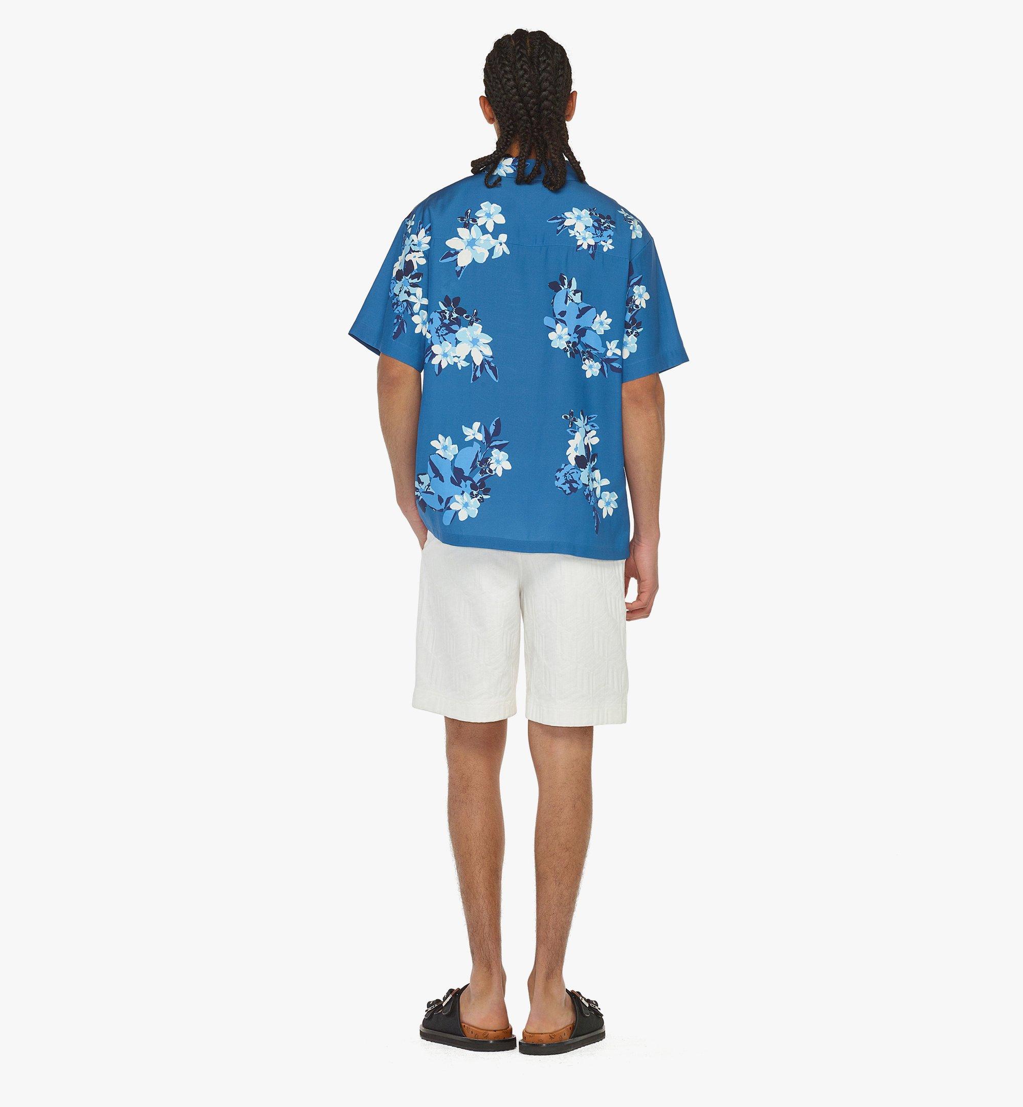 MCM Floral Print Shirt Blue MHHESMM03H0048 Alternate View 3