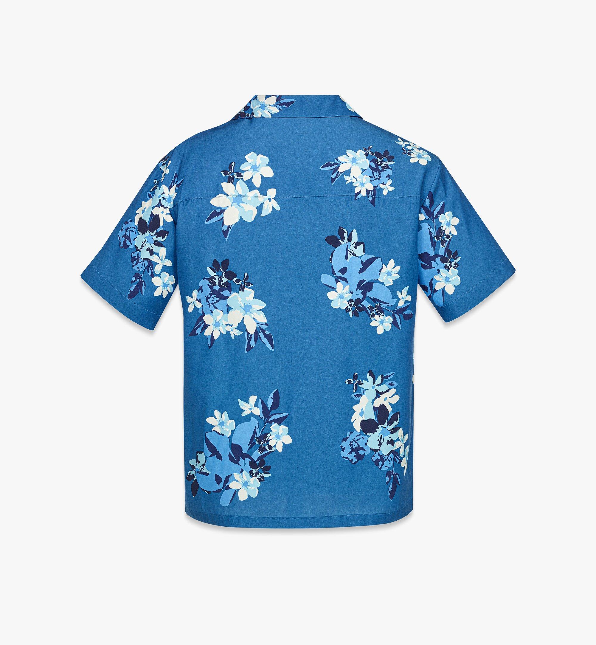 MCM Floral Print Shirt Blue MHHESMM03H0050 Alternate View 1