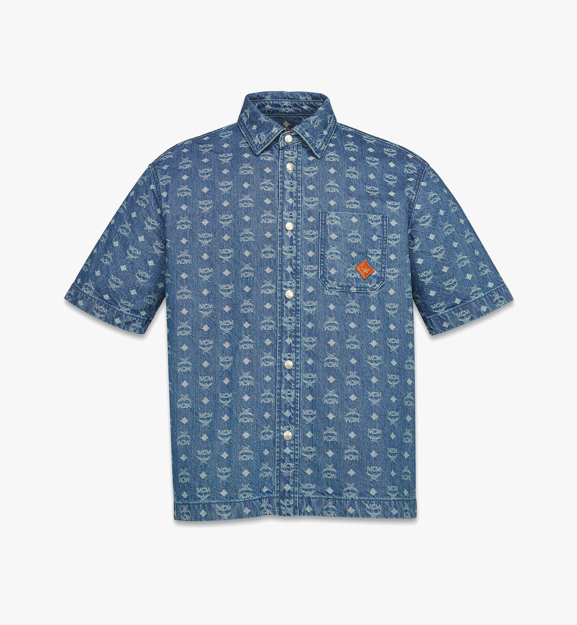 Monogram Shirt in Denim Jacquard
