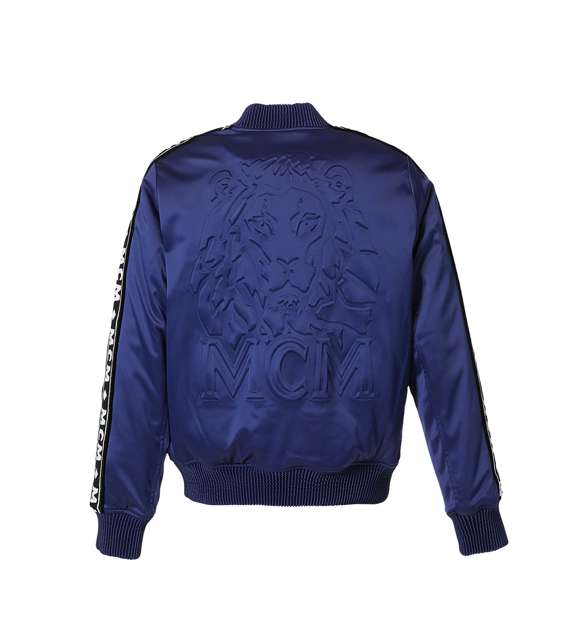 MCM Men's Logo Tape Satin Bomber Jacket  MHJ8AMM35VA00S Alternate View 2