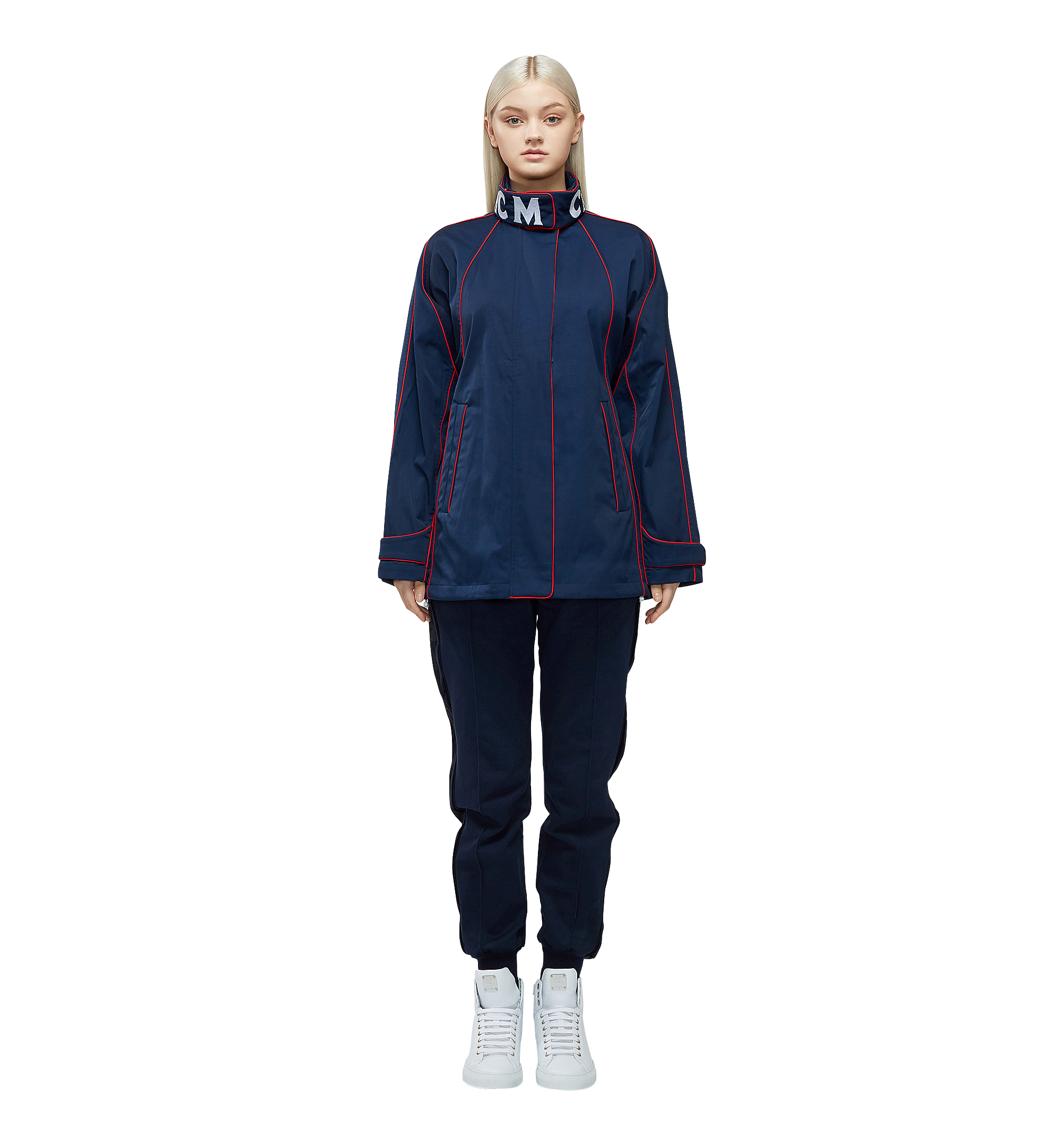 MCM Gewebte Herren-Twill-Jacke übergross Navy MHJ8SMM06VY00S Noch mehr sehen 3