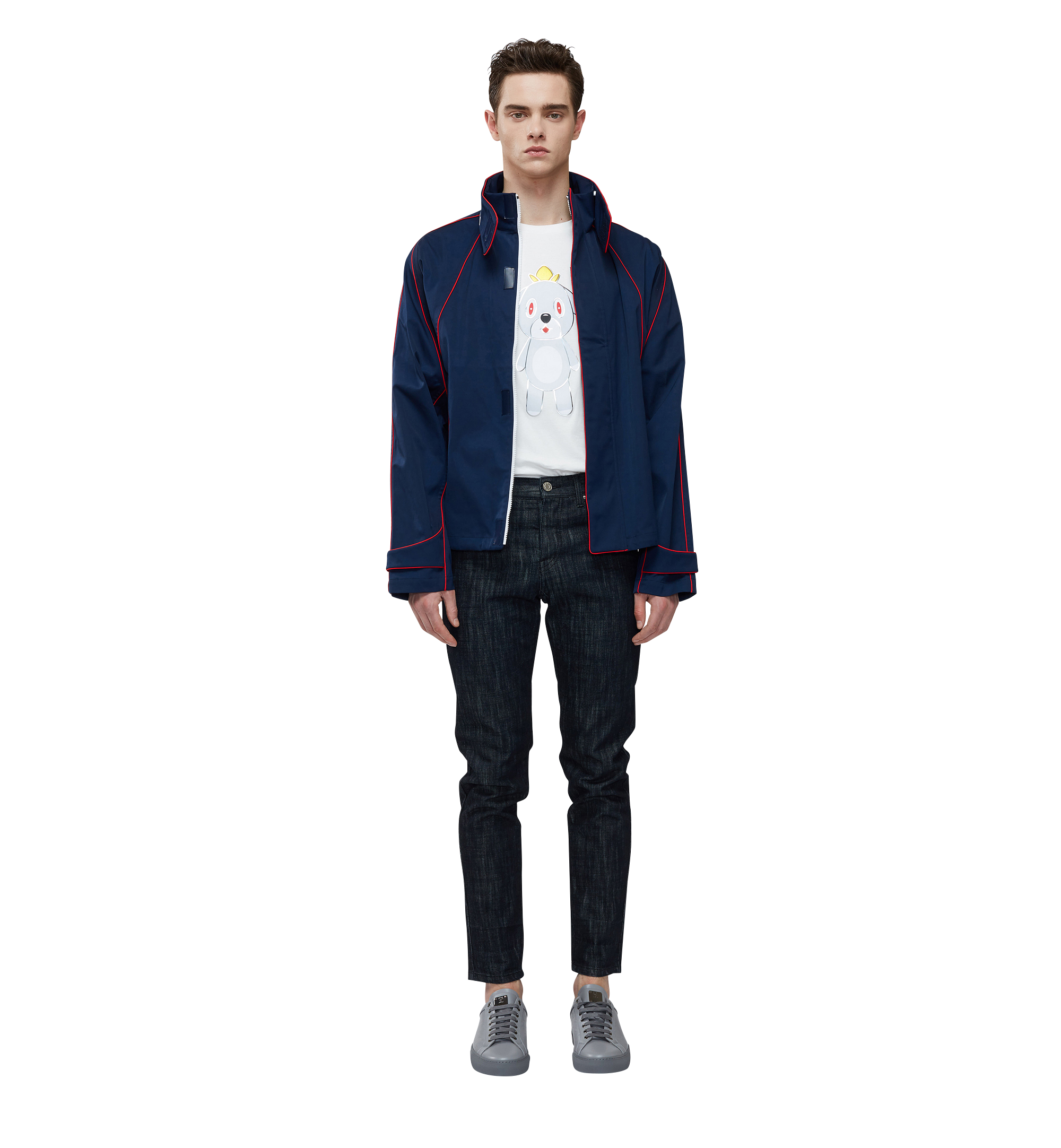 MCM Gewebte Herren-Twill-Jacke übergross Navy MHJ8SMM06VY00S Noch mehr sehen 5