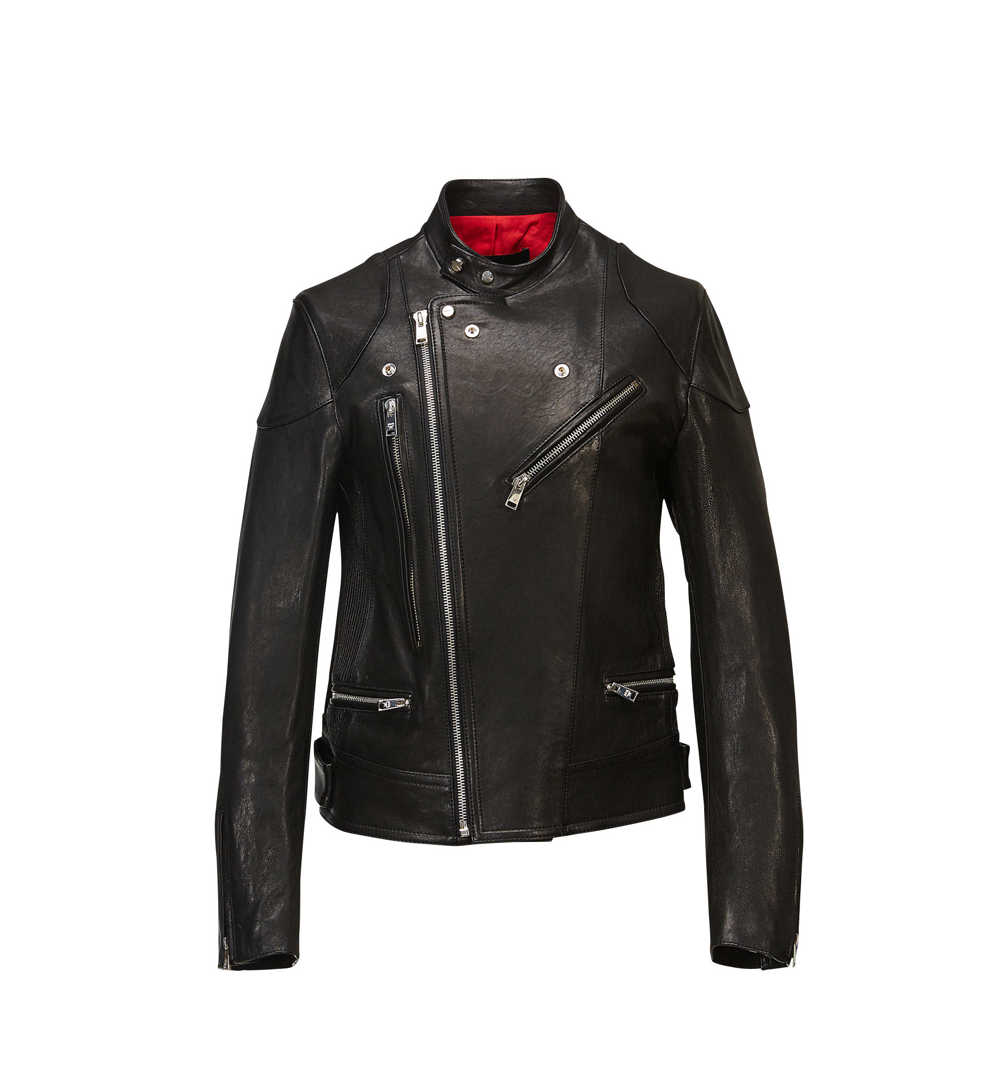 MCM Men's Leather Rider Jacket Black MHJ8SMM67BK00S Alternate View 1