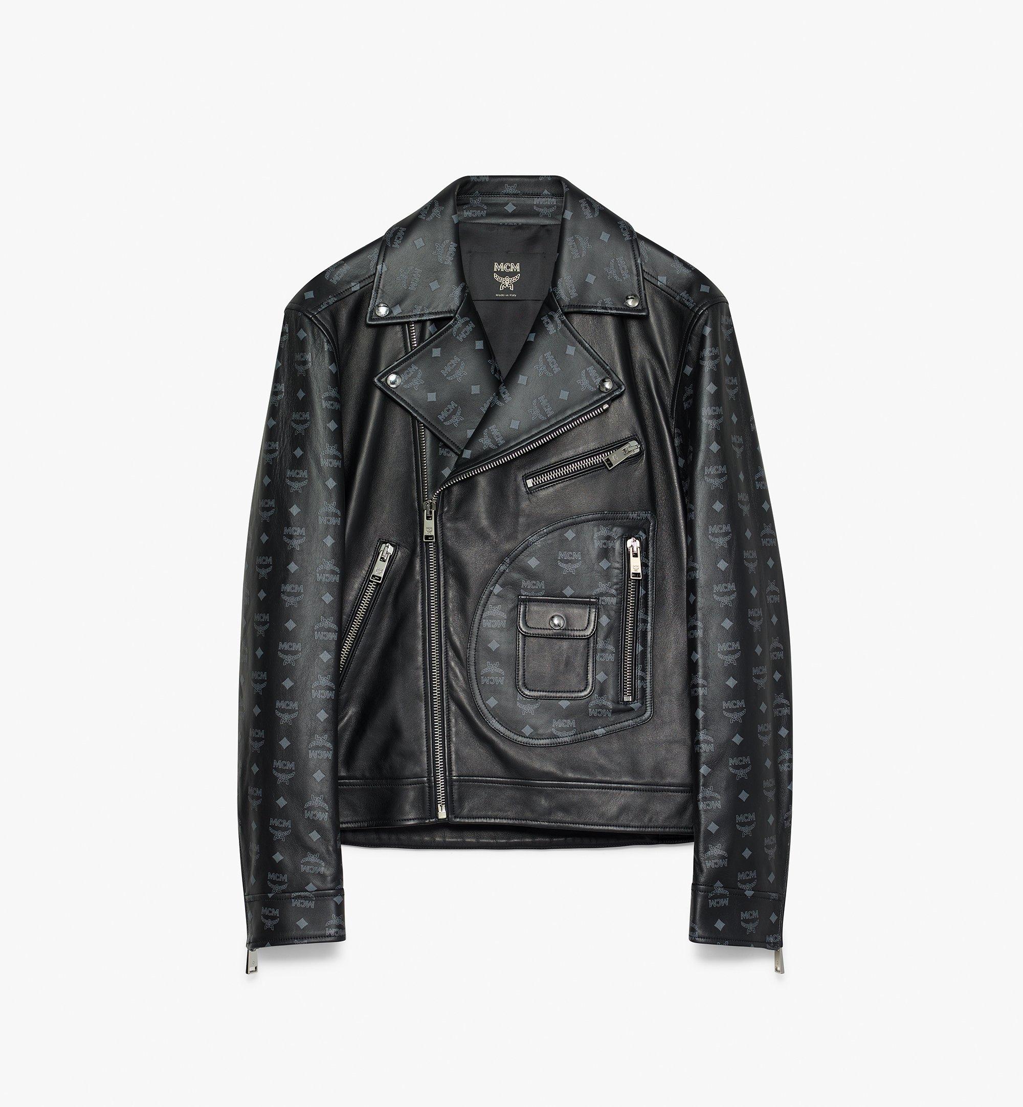 Mcm Men's Rider Jacket In Visetos In Black