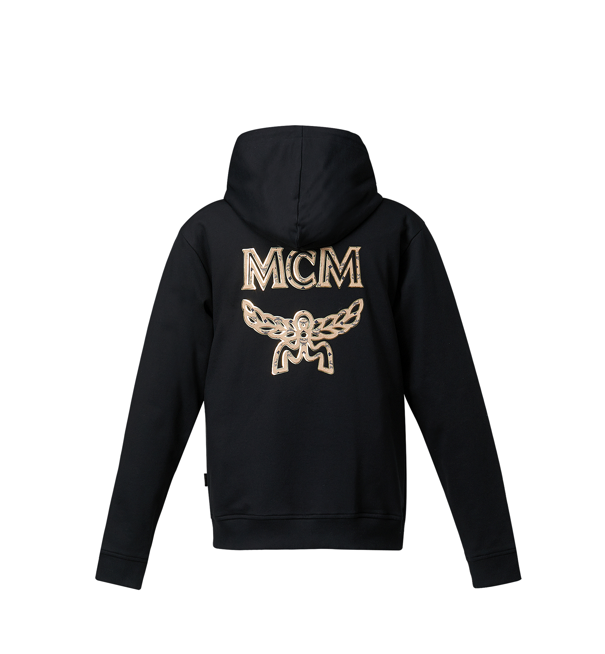 X Large Men S Logo Zip Hoodie Black Mcm Tw