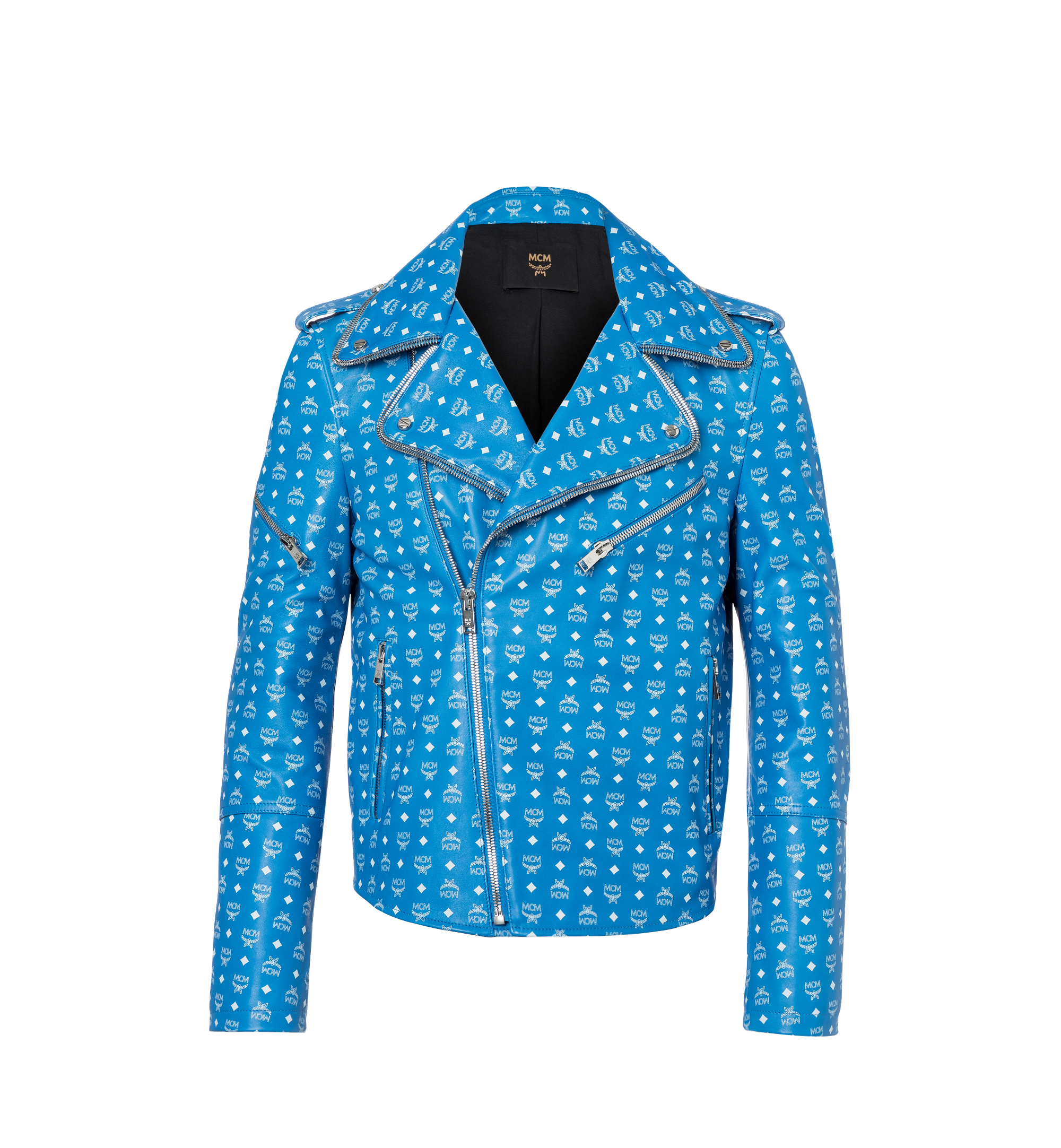 MCM Visetos Print Rider Jacket in Blue