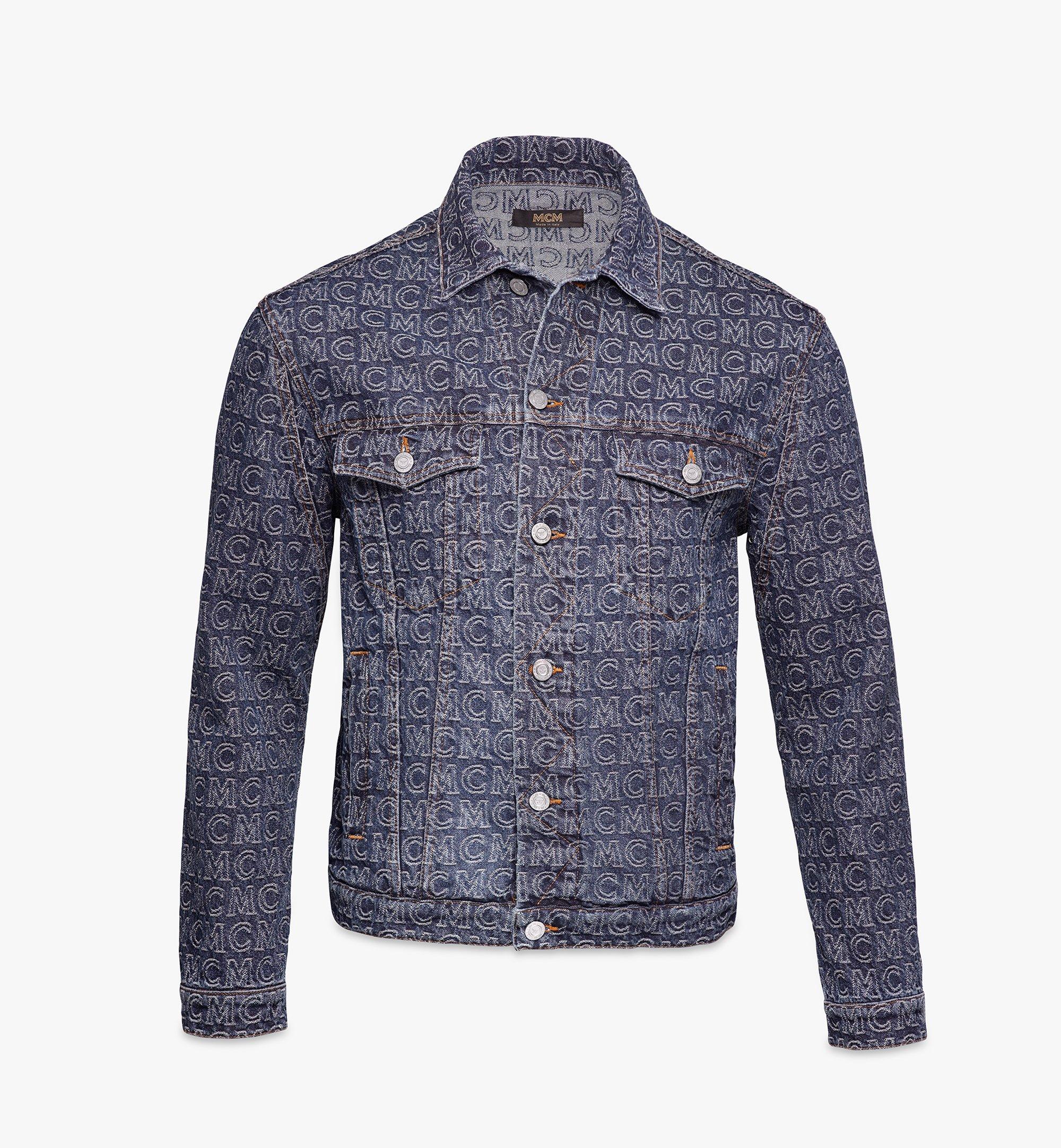 46 IT Men's Monogram Denim Jacket Blue | MCM ®CN