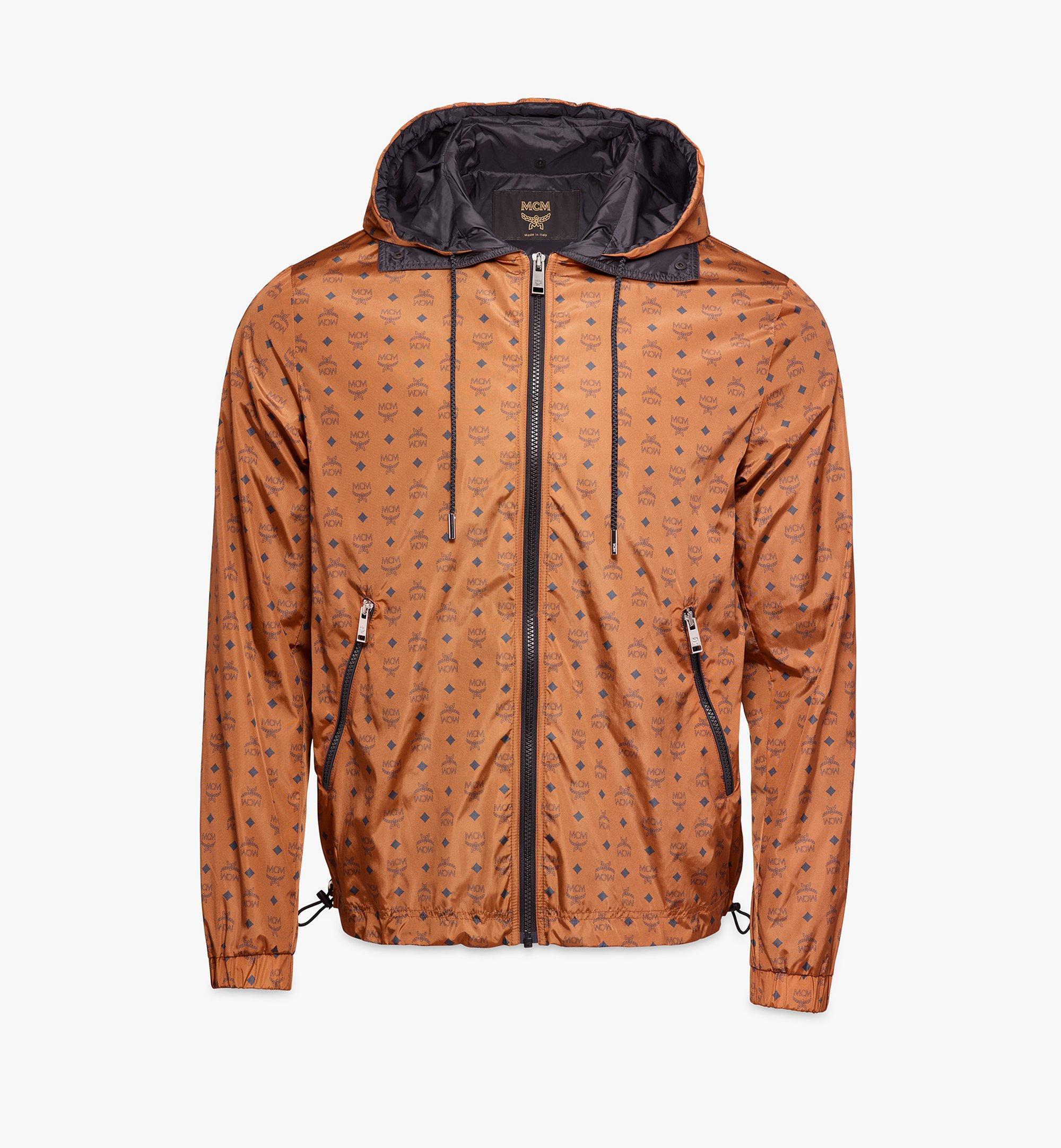 X-Large Men's Windbreaker in Monogram Nylon Cognac