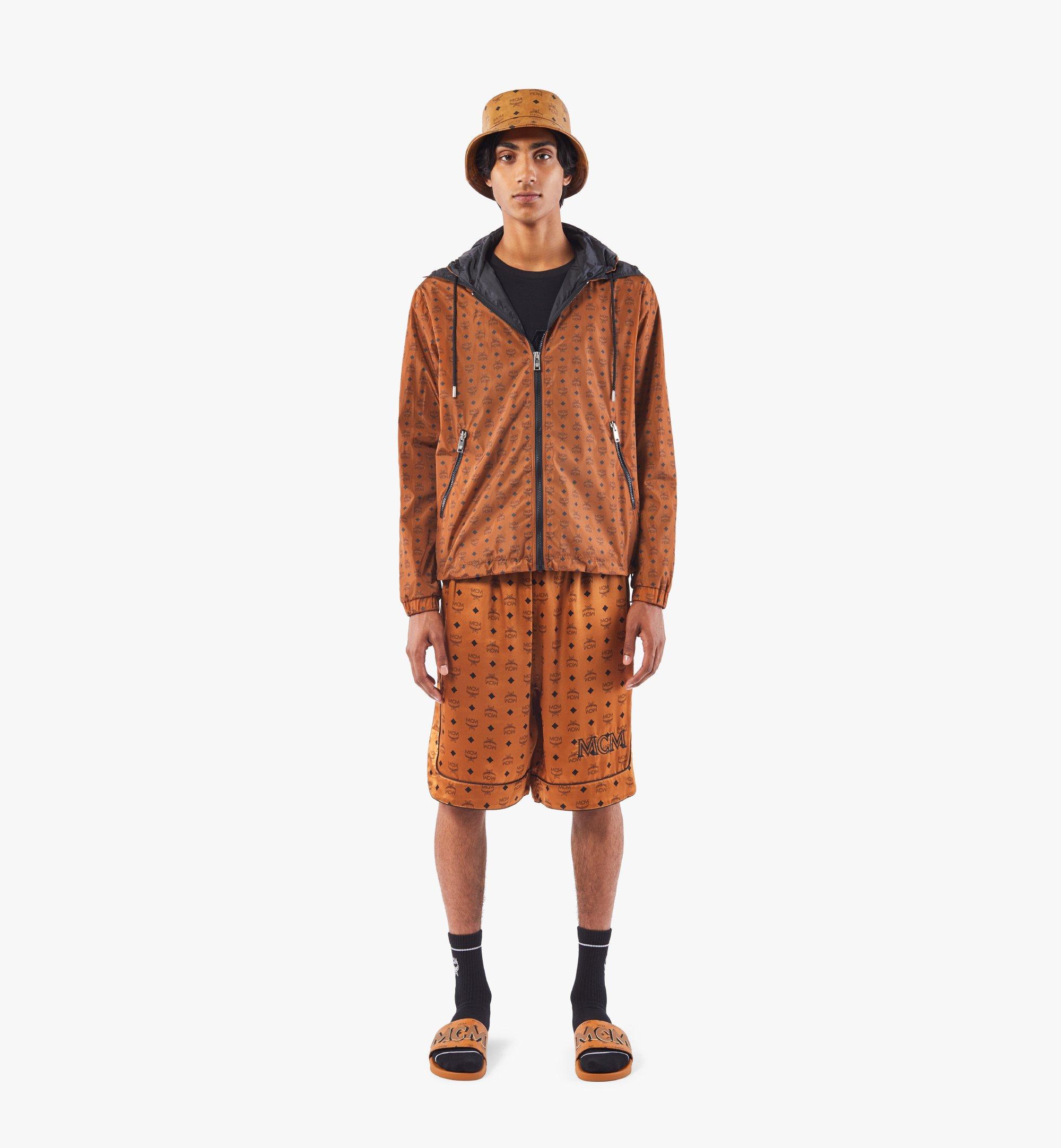 X-Large Men's Windbreaker in Monogram Nylon Cognac