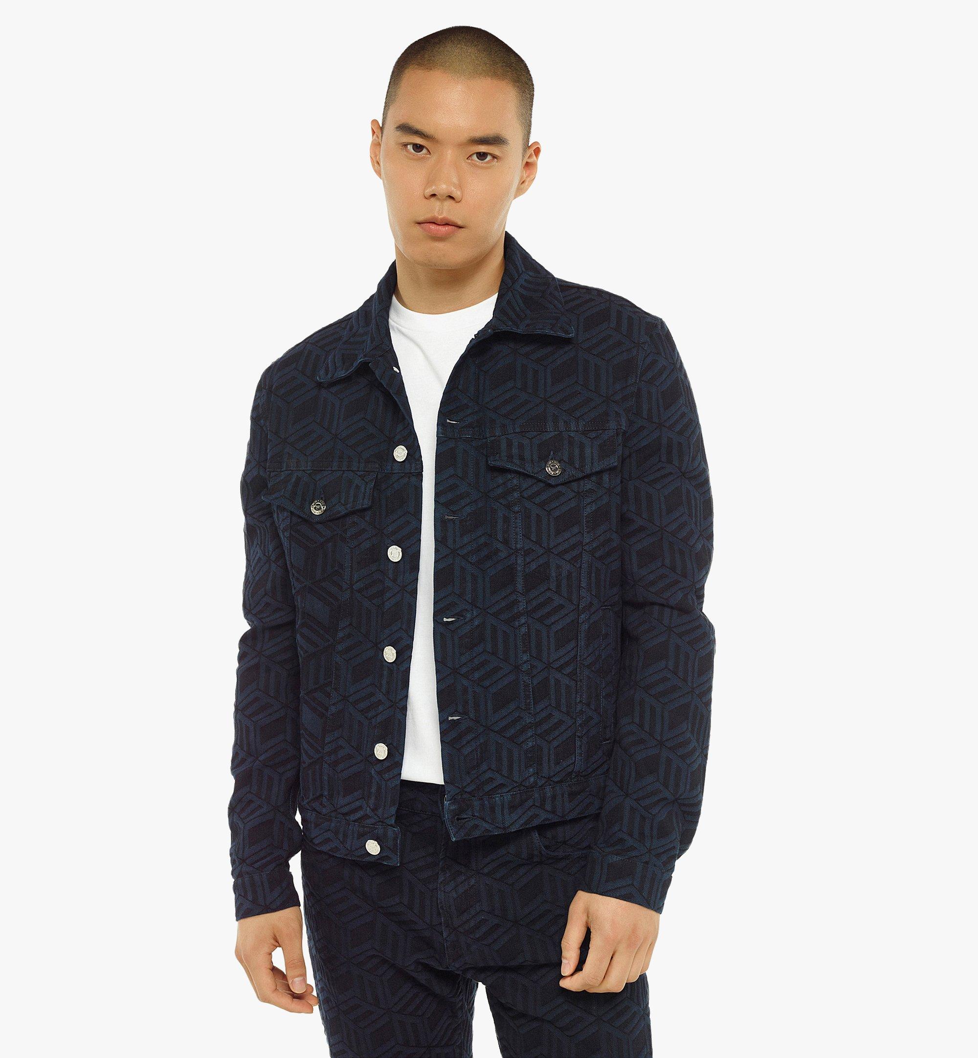 MCM メンズ キュービック モノグラム デニム ジャケット Blue MHJCAMM05LI00L ほかの角度から見る 2