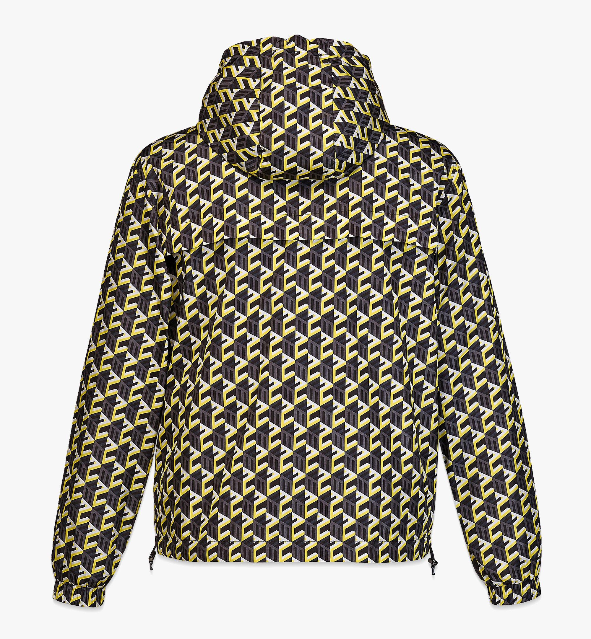 MCM Men’s Cubic Monogram Print Windbreaker in ECONYL® Yellow MHJCSCK07YW2XL Alternate View 1