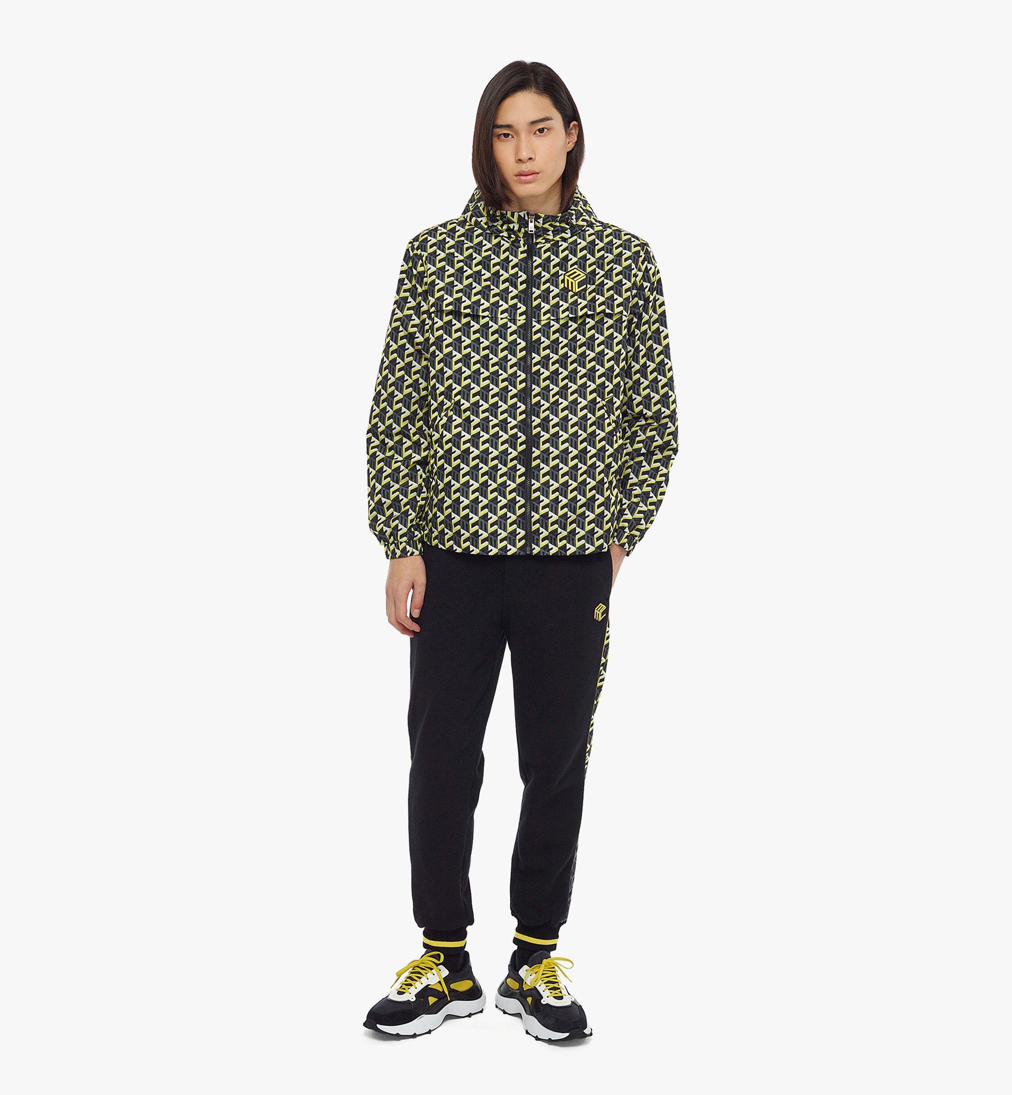 MCM Men’s Cubic Monogram Print Windbreaker in ECONYL® Yellow MHJCSCK07YW2XL Alternate View 2