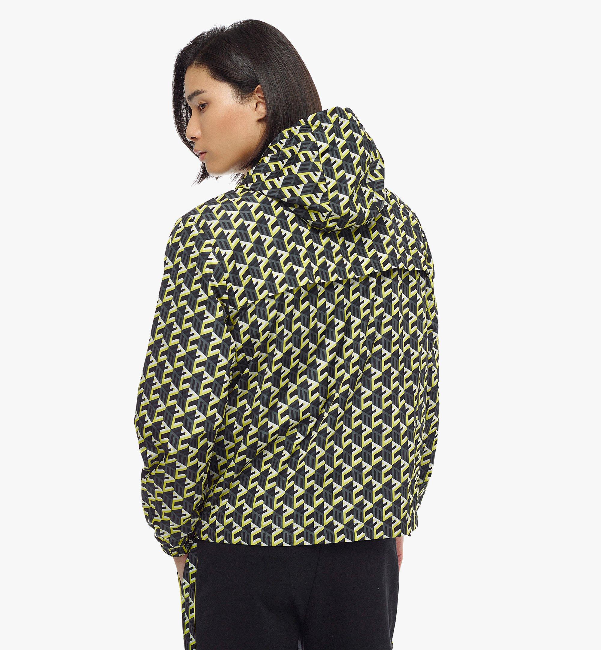 MCM Men’s Cubic Monogram Print Windbreaker in ECONYL® Yellow MHJCSCK07YW2XL Alternate View 3