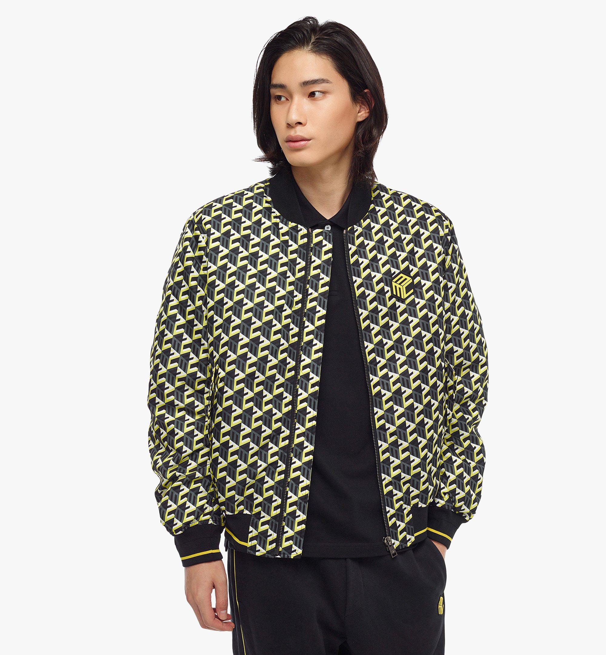 MCM Cubic Monogram男士印花尼龙飞行员夹克 Yellow MHJCSCK08YW0XL 更多视角 3