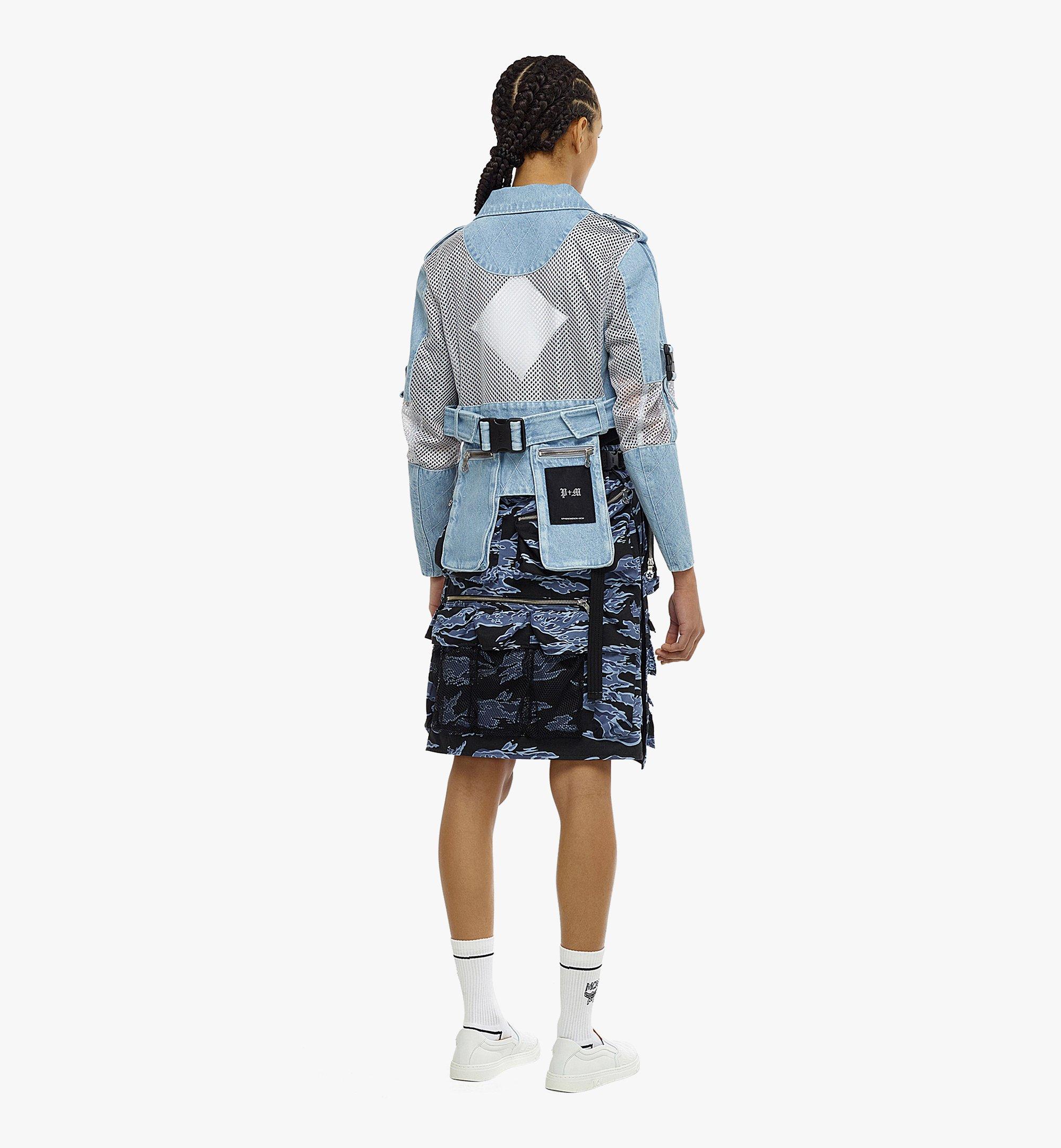 MCM P+M (PHENOMENON x MCM)デニム ライダージャケット Blue MHJCSJP01LU0XL ほかの角度から見る 2