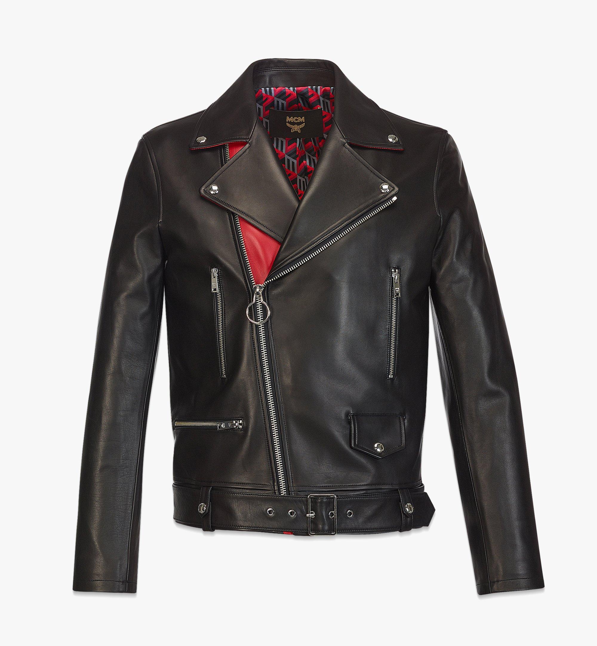 Medium Rider Jacket in Lamb Nappa Leather Black | MCM ®US
