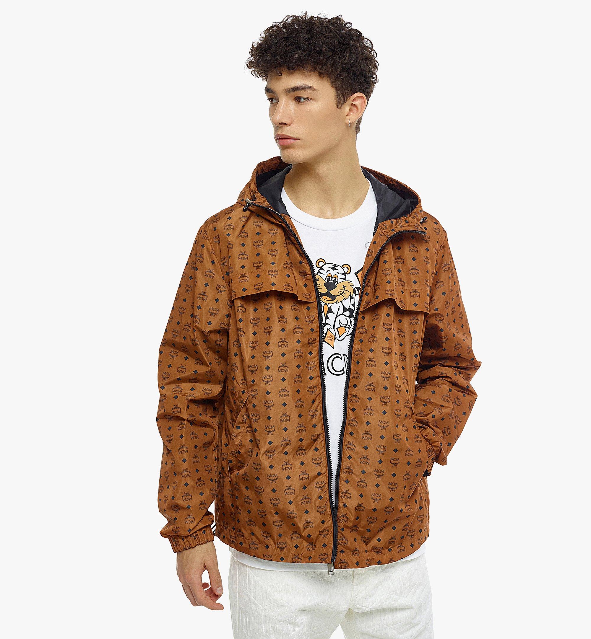 Large Men's Windbreaker in Monogram Nylon Cognac | MCM ®US