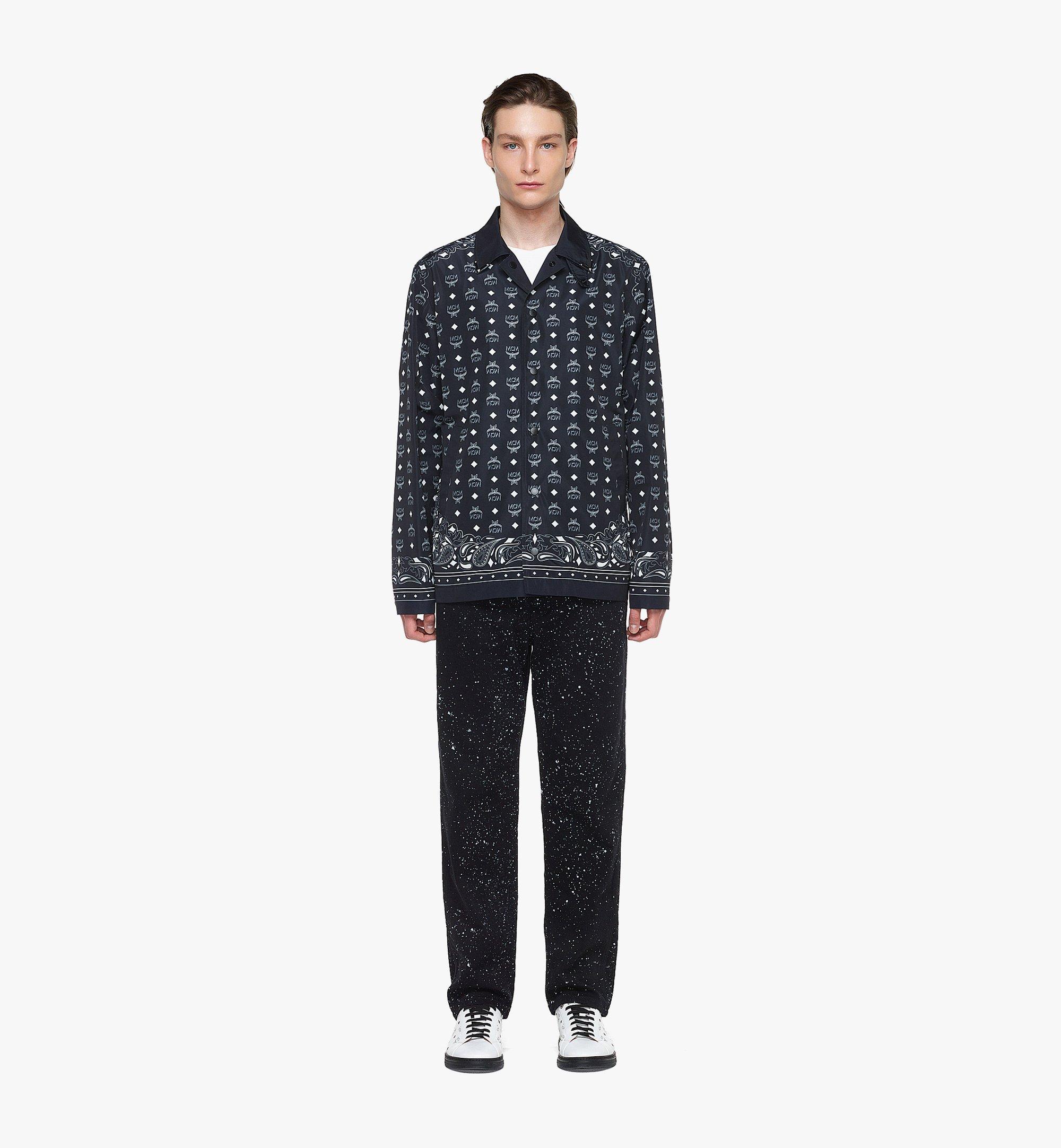 MCM Bandana Monogram Print Jacket in Recycled Polyester Black MHJDAMM01BK00L Alternate View 2