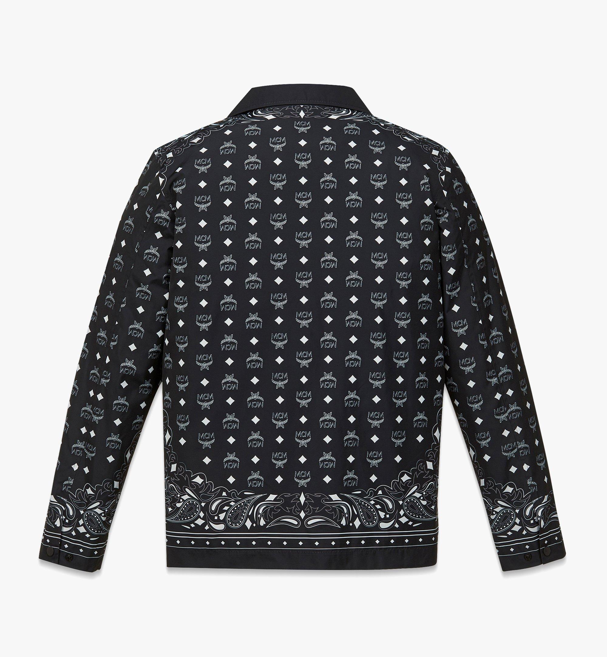 MCM Bandana Monogram Print Jacket in Recycled Polyester Black MHJDAMM01BK00S ほかの角度から見る 1