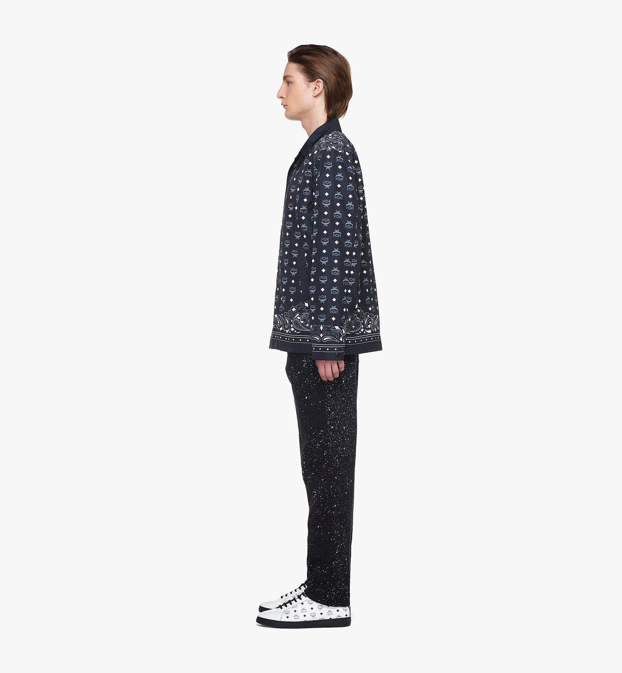 MCM Bandana Monogram Print Jacket in Recycled Polyester Black MHJDAMM01BK00S ほかの角度から見る 2