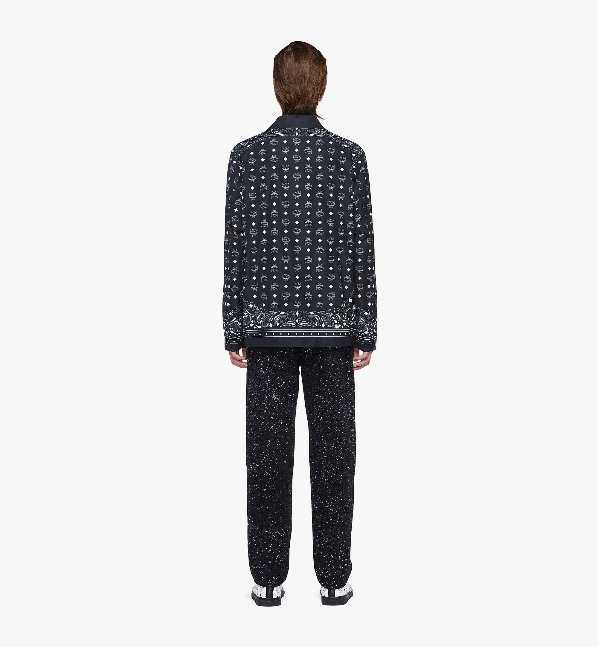 MCM Bandana Monogram Print Jacket in Recycled Polyester Black MHJDAMM01BK00S ほかの角度から見る 3