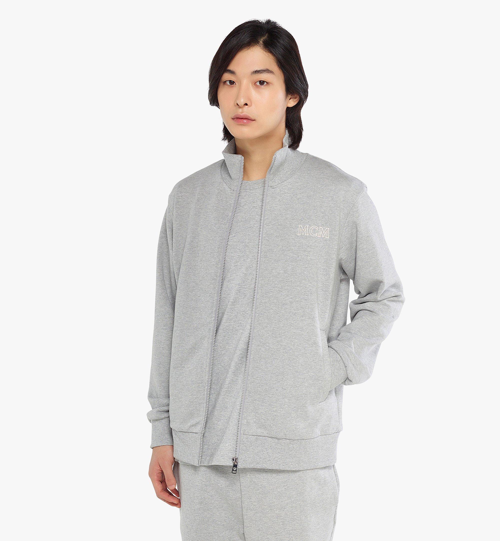 MCM MCM Essentials メンズ ロゴ トラック ジャケット - オーガニックコットン Grey MHJDSBC01EH00M ほかの角度から見る 3
