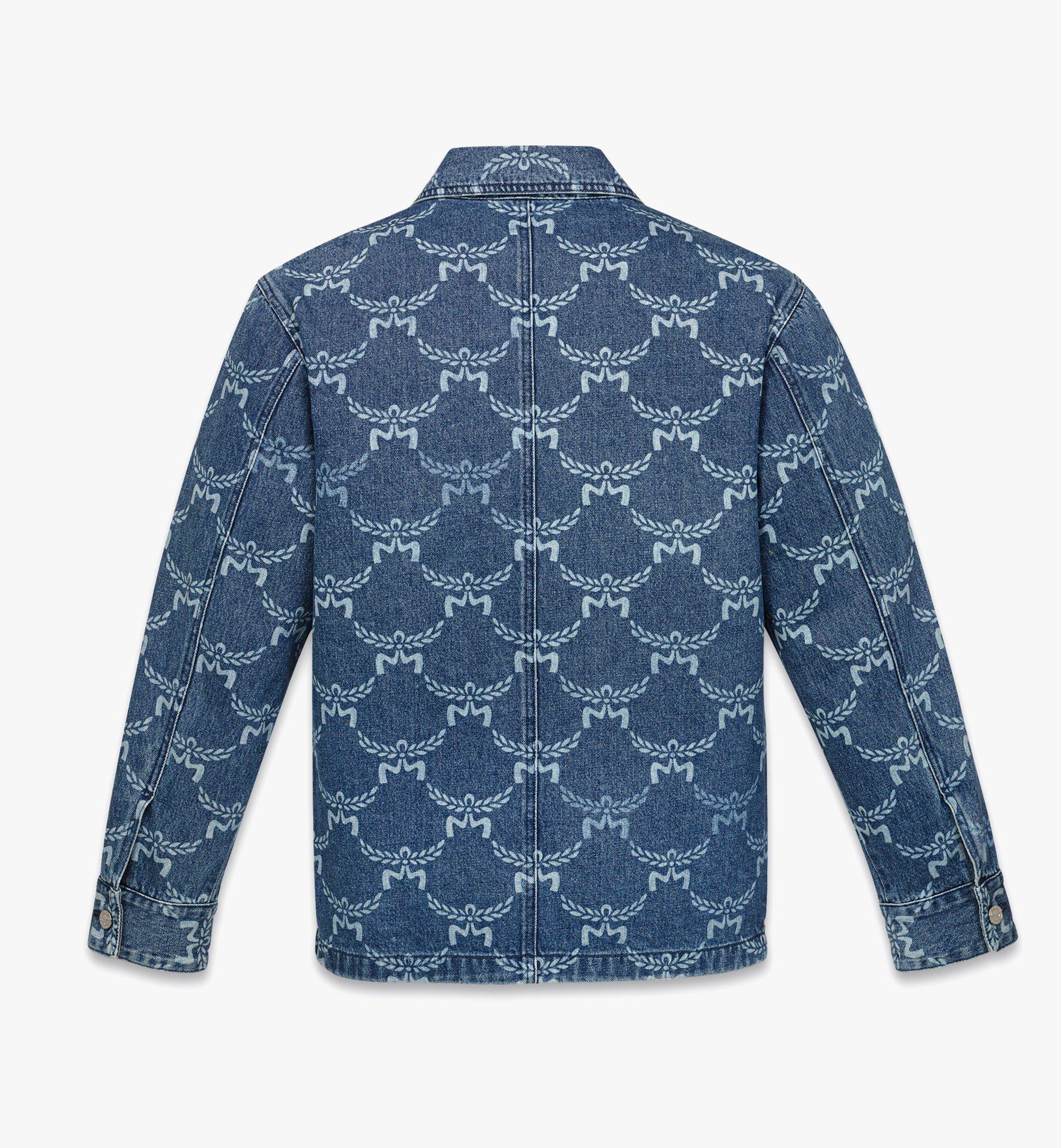 MCM Lauretos Monogram Denim Jacket Purple MHJEAMM02LI0XS Alternate View 1