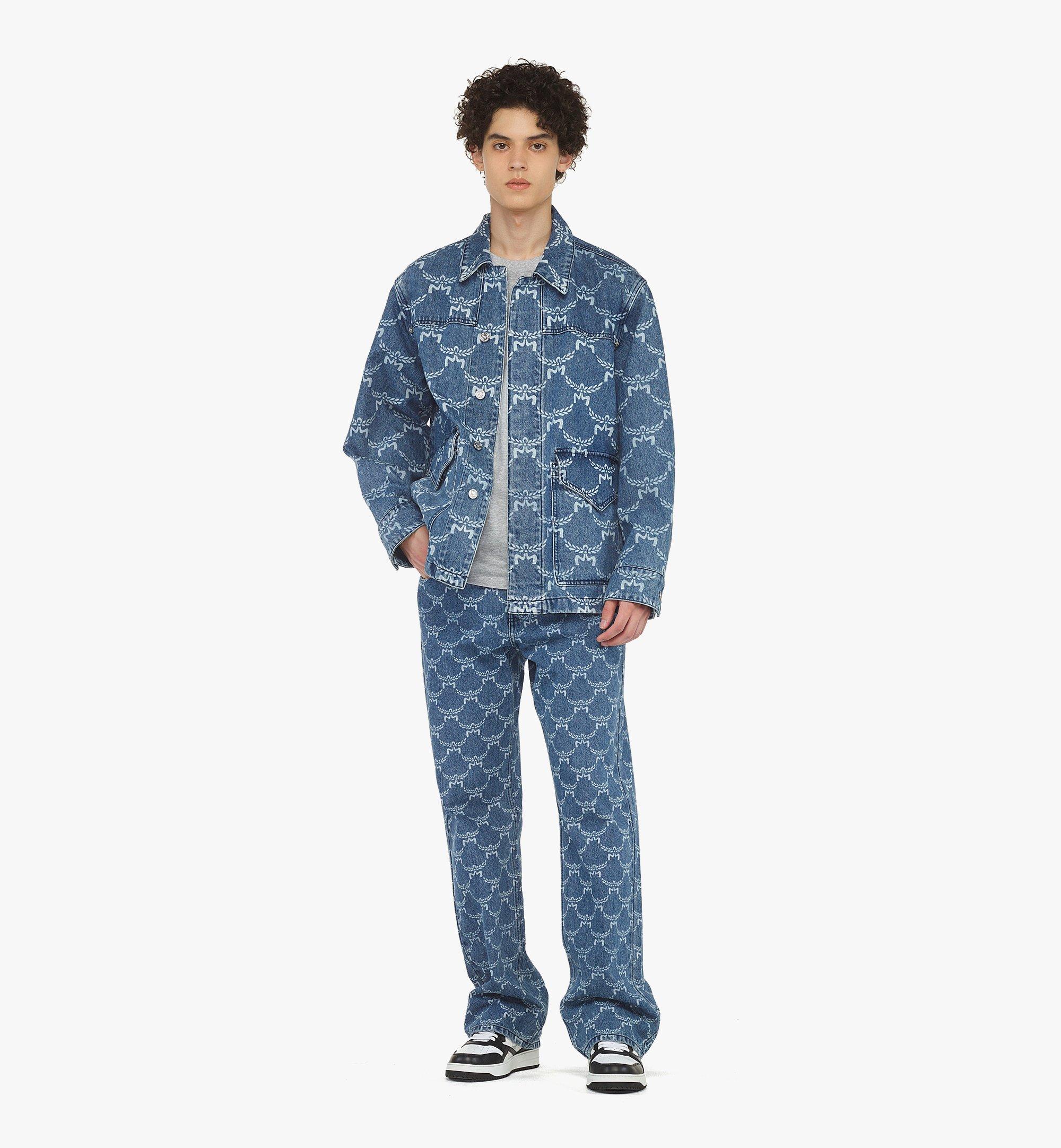 [MCM]★韓国人気★Lauretos denim jacquard Bomber jacket Buy MCM Grey Unisex Bomber Jacket in Lauretos Denim Jacquard