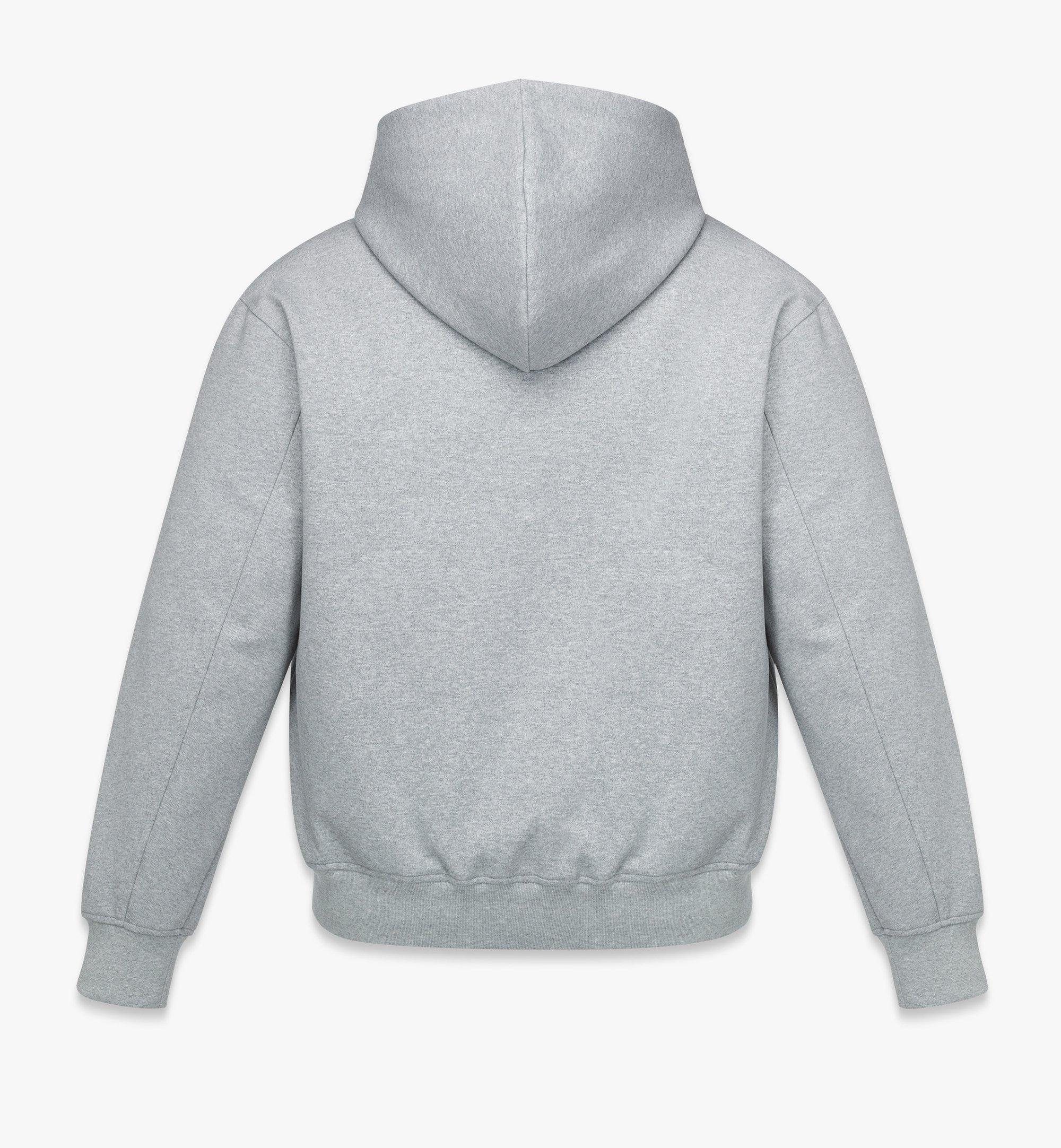MCM Sweat-shirt à capuche zippé Essentiel à logo en point de Rome Grey MHJESBC01ET0XL Plus de photos 1