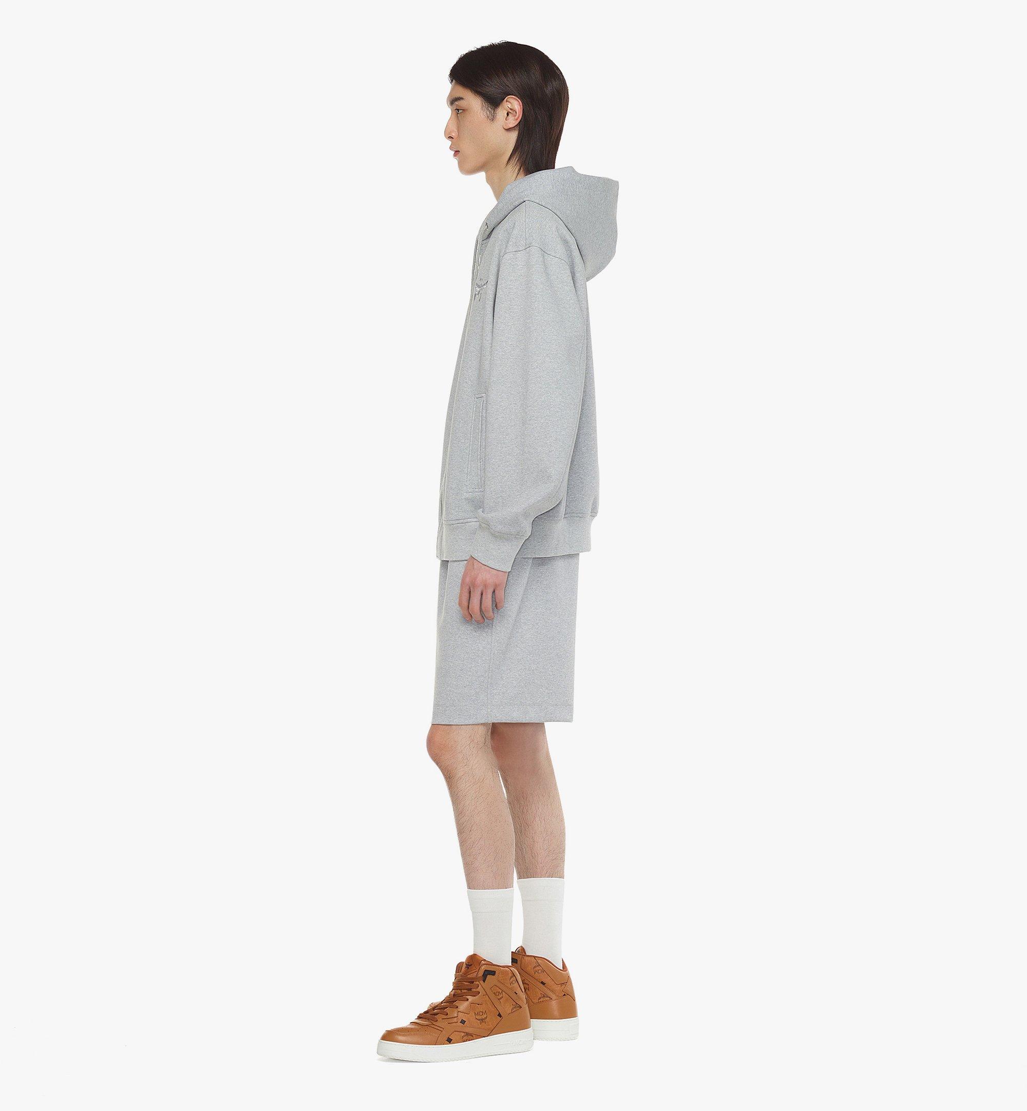 MCM Sweat-shirt à capuche zippé Essentiel à logo en point de Rome Grey MHJESBC01ET0XL Plus de photos 2