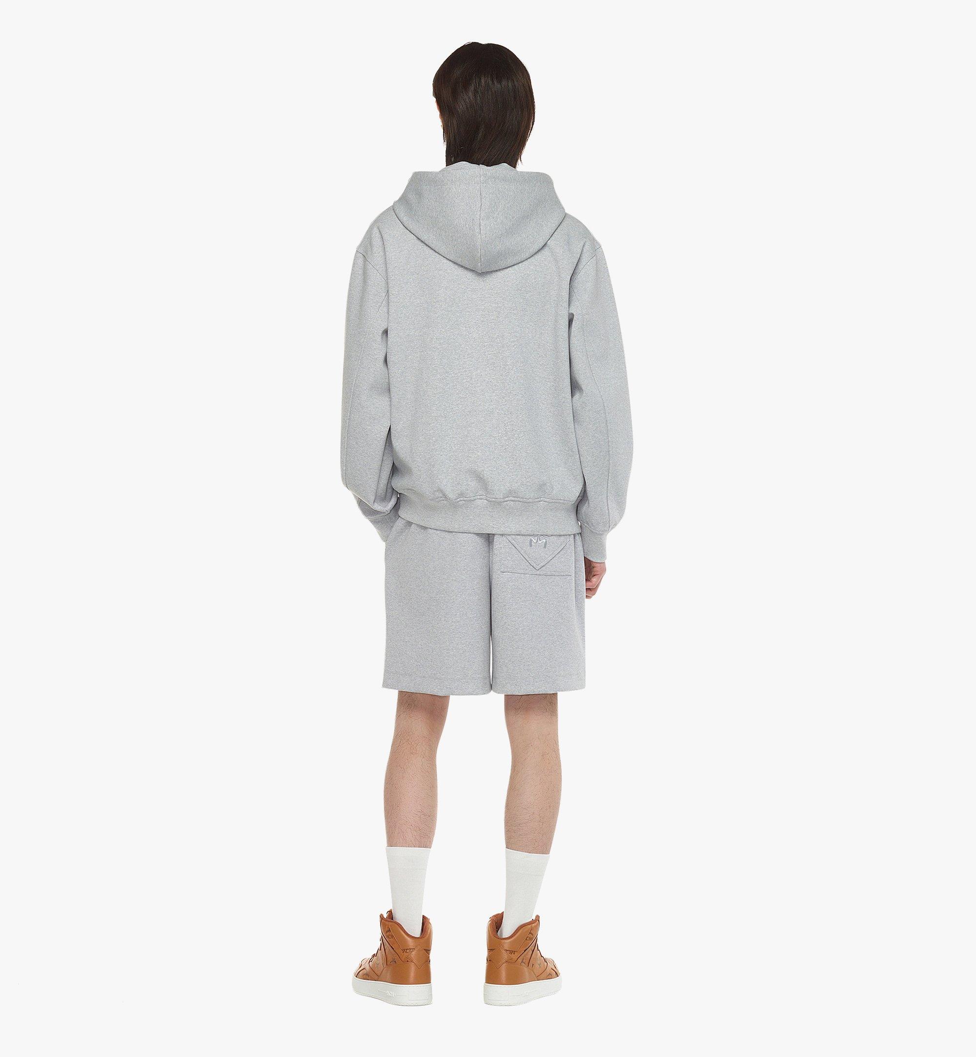 MCM Sweat-shirt à capuche zippé Essentiel à logo en point de Rome Grey MHJESBC01ET0XL Plus de photos 3