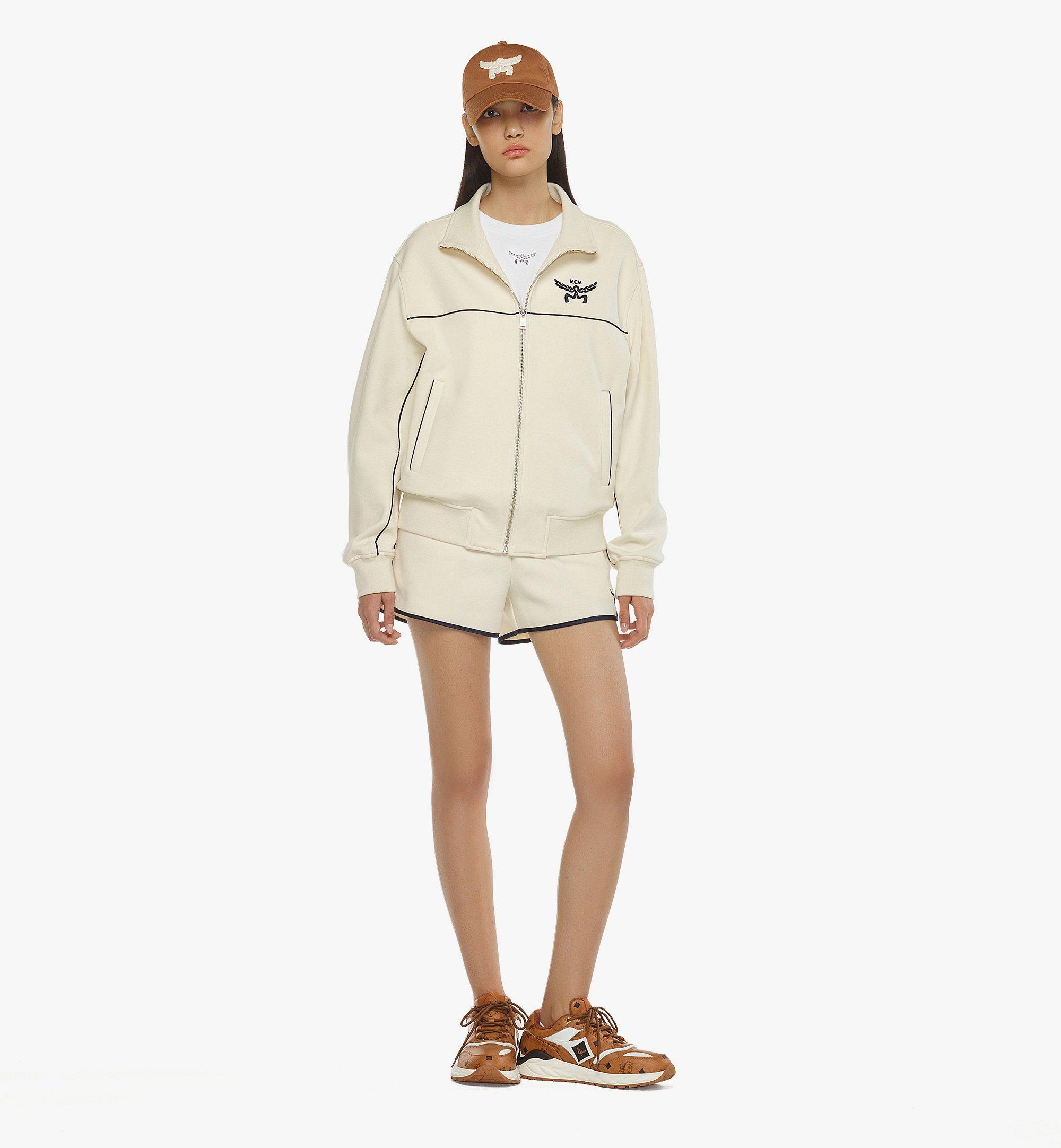MCM Essential Logo Ponte Track Jacket White MHJESBC02WI00L Alternate View 2