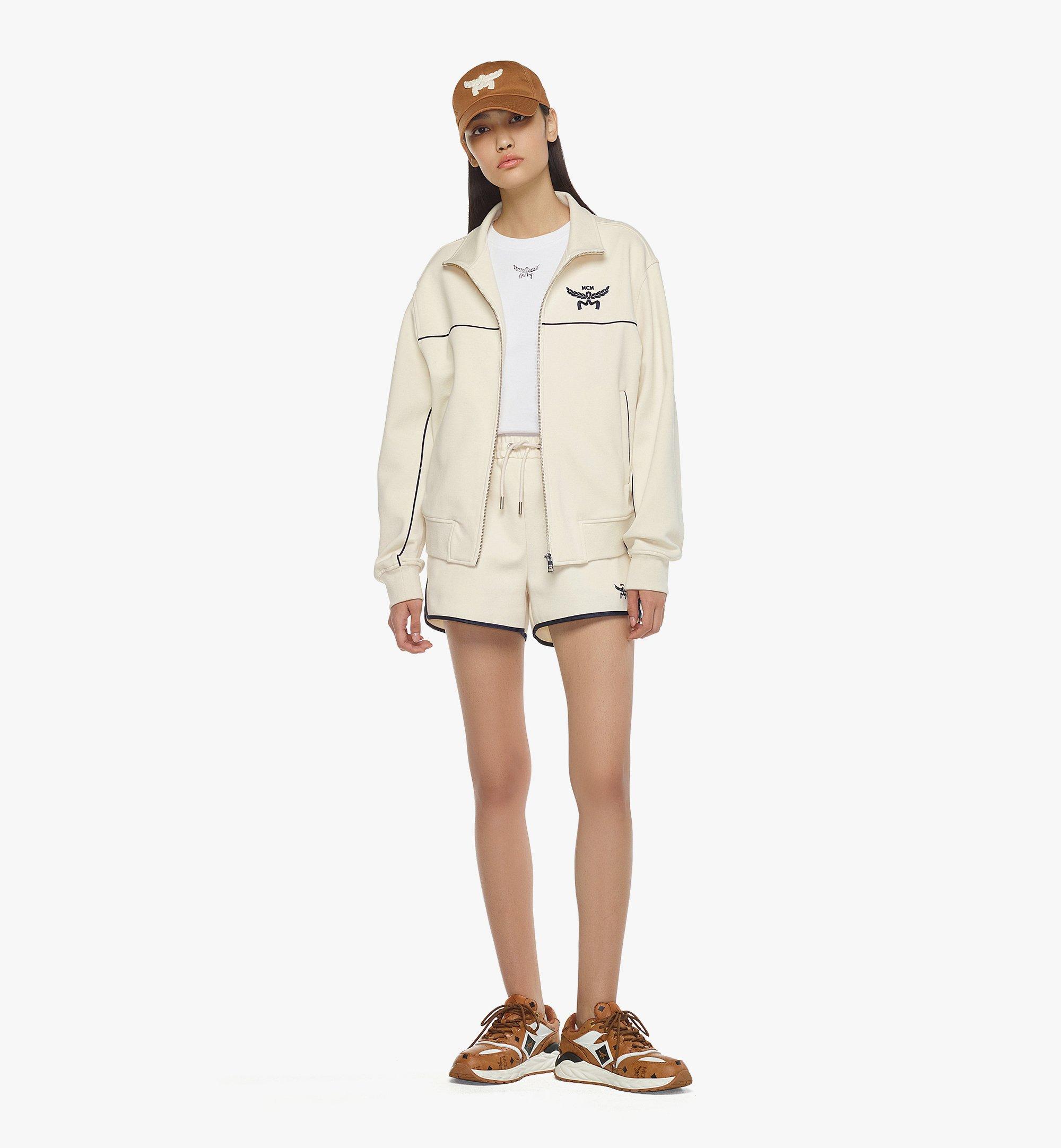 MCM Essential Logo Ponte Track Jacket White MHJESBC02WI0XS Alternate View 4
