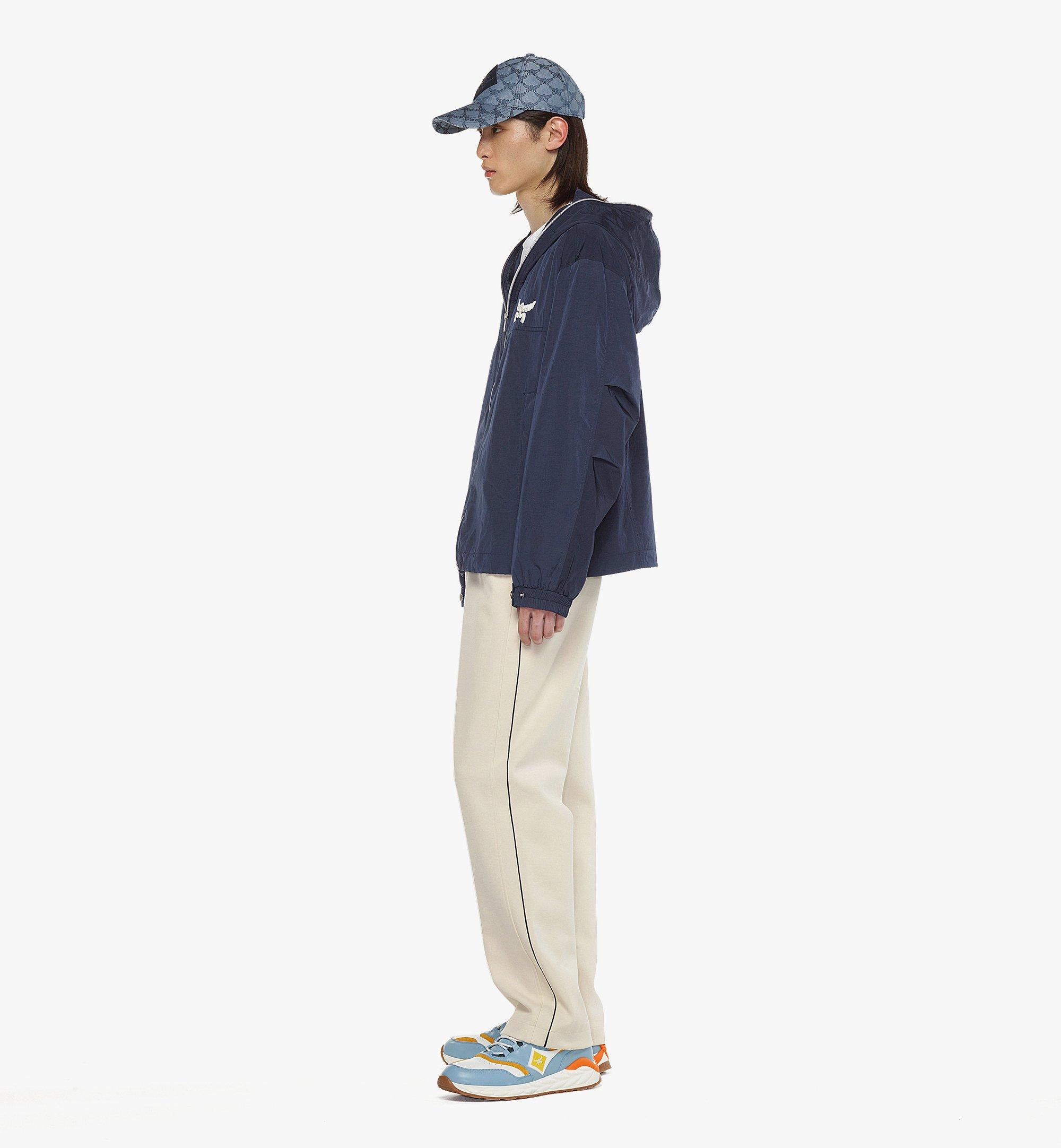 MCM Laurel Logo Windbreaker in ECONYL® Navy MHJESBC05VD00M Alternate View 2