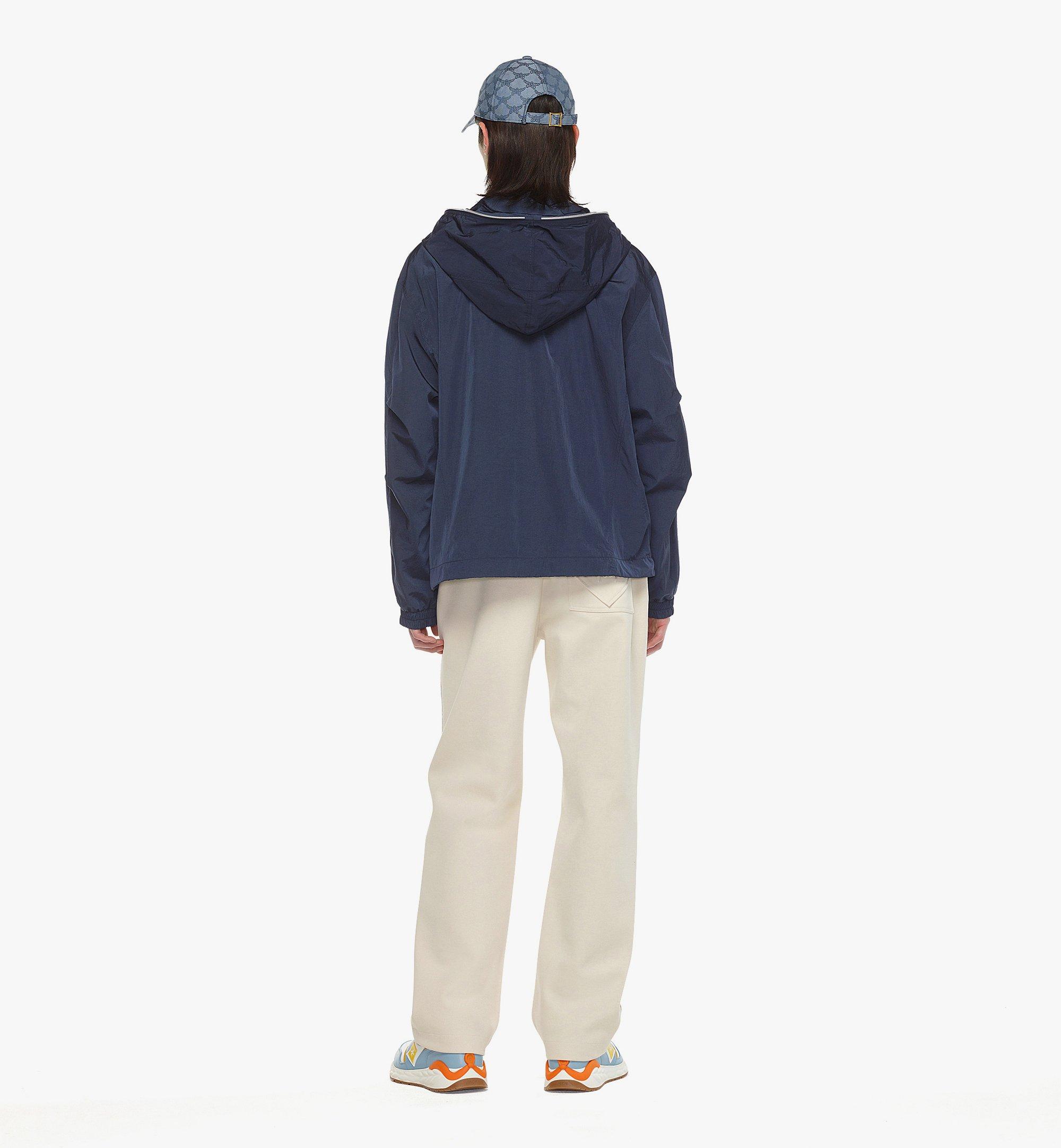 MCM Laurel Logo Windbreaker in ECONYL® Navy MHJESBC05VD00M Alternate View 3