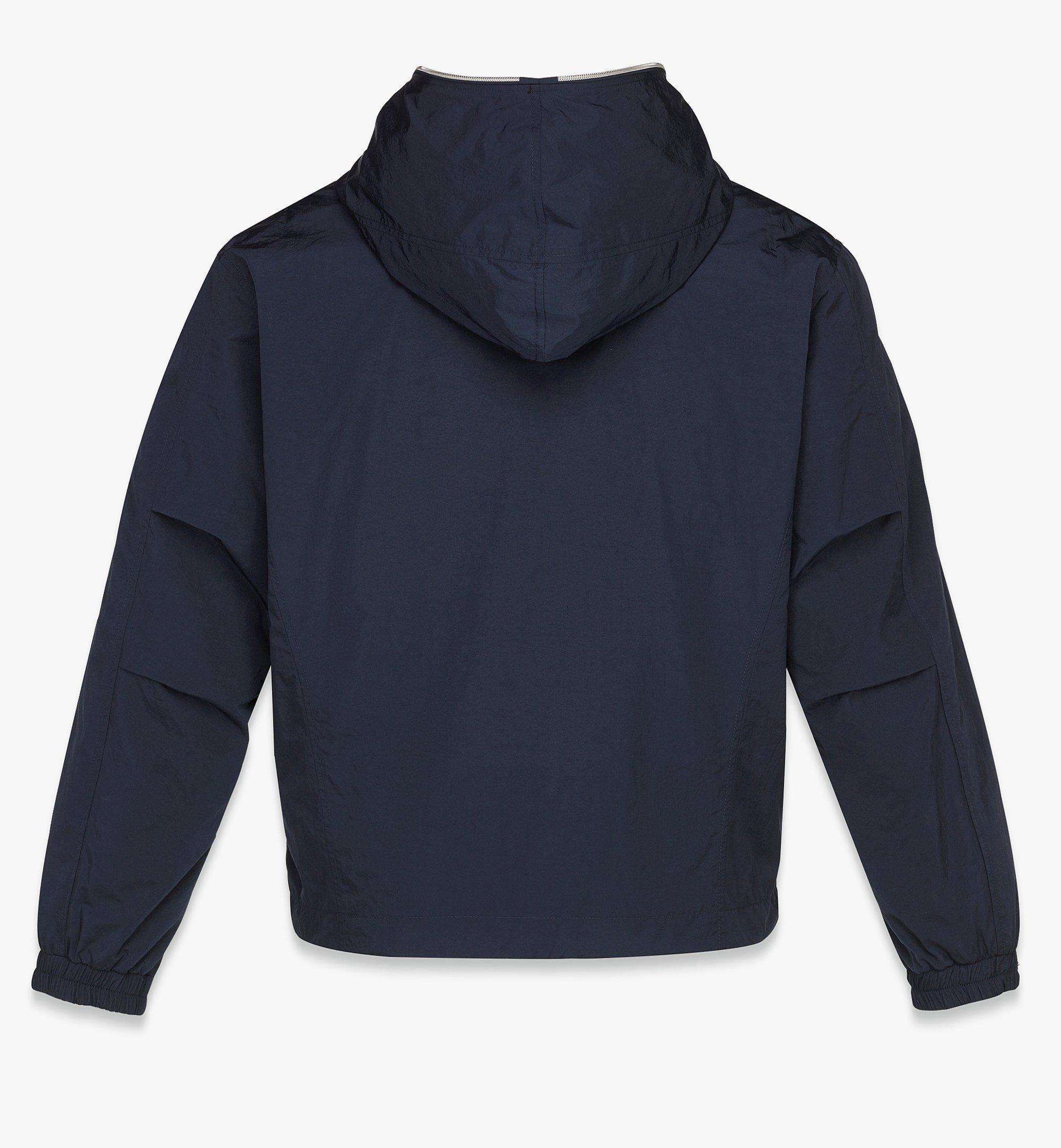 MCM Coupe-vent à logo laurier en nylon recyclé Navy MHJESBC05VD2XL Plus de photos 1