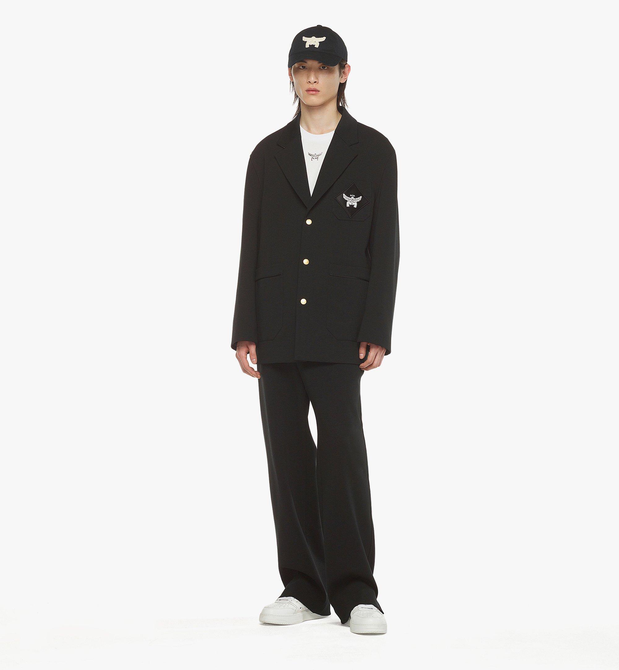 MCM Logo Patch Ponte Blazer Black MHJESBC06BK046 Alternate View 2