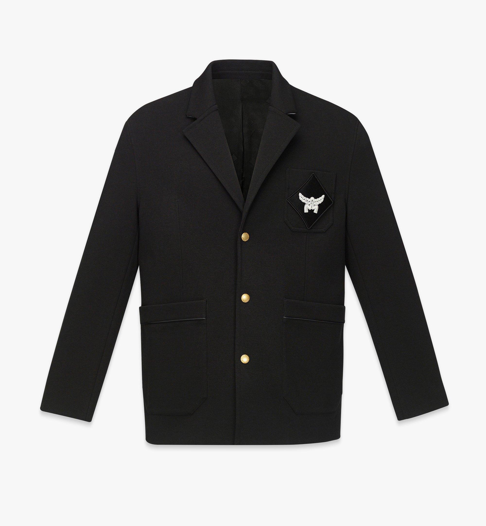 MCM Logo Patch Ponte Blazer Black MHJESBC06BK050 Alternate View 1