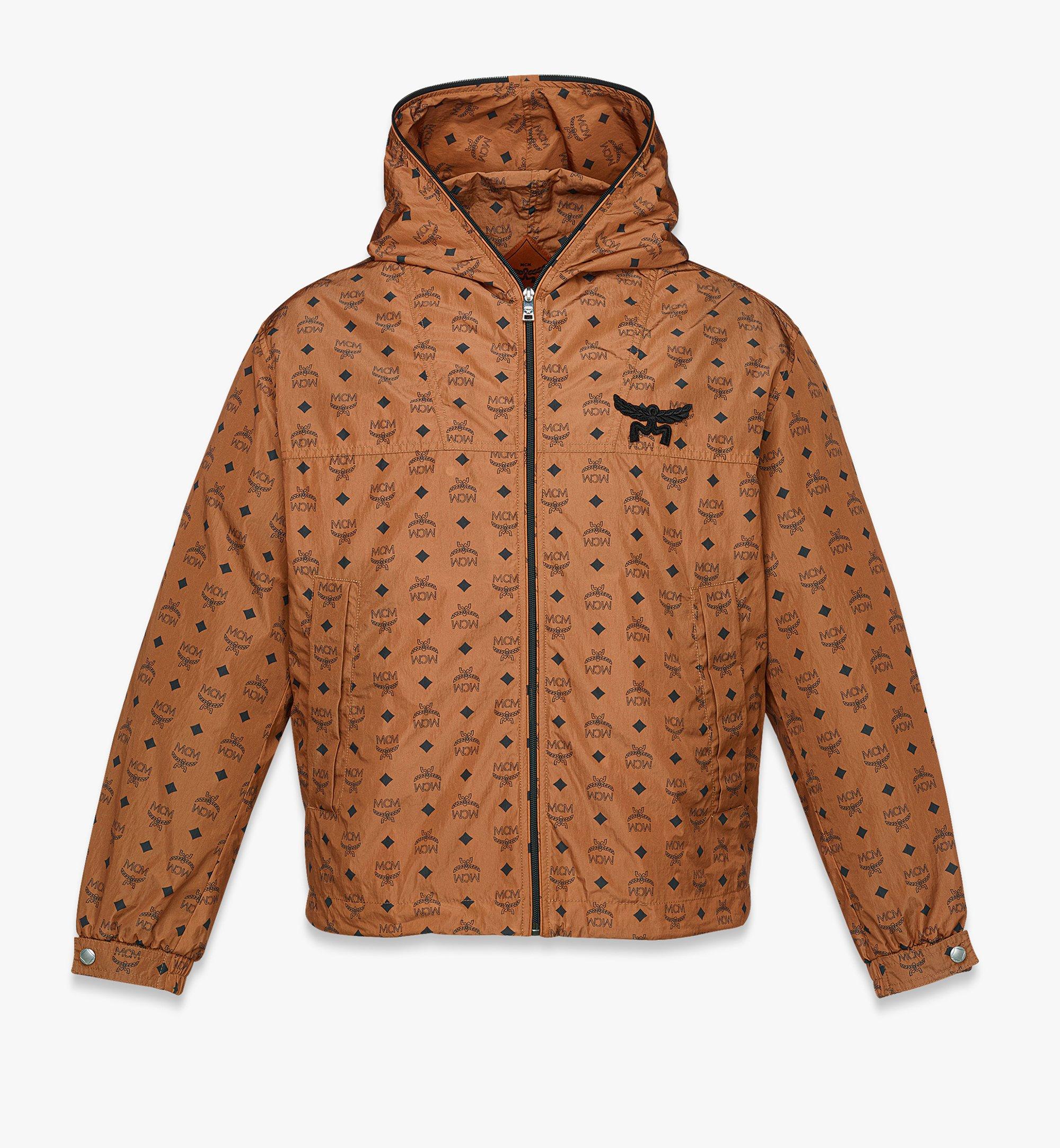 X-Large Monogram Print Windbreaker in ECONYL® Cognac | MCM ®US