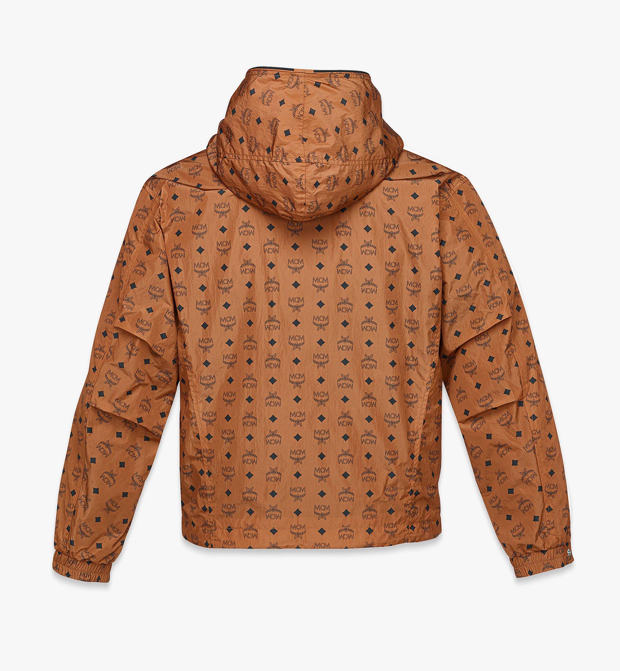 X-Large Monogram Print Windbreaker in ECONYL® Cognac | MCM ®US